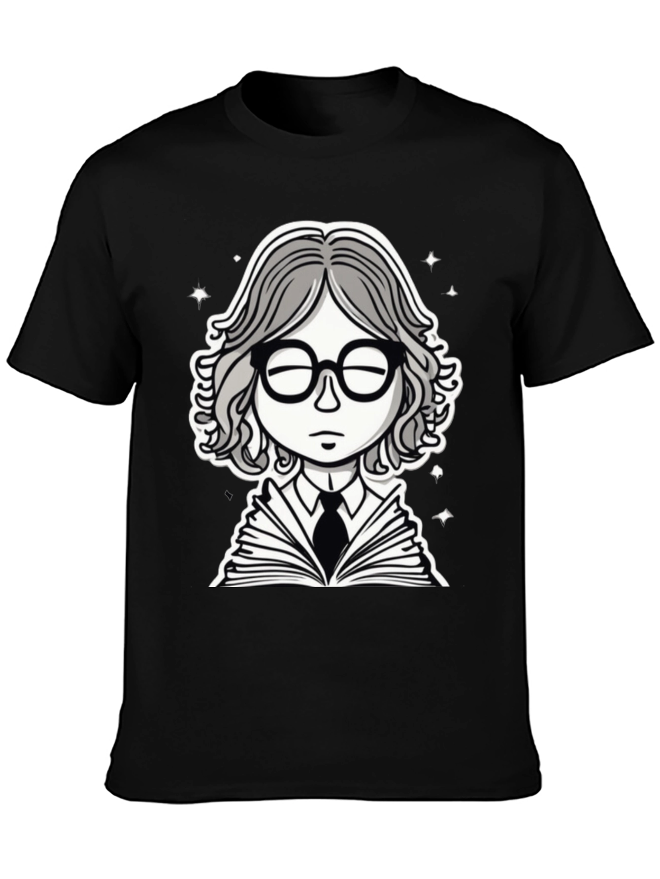 Bookworm Black Graphic Tee