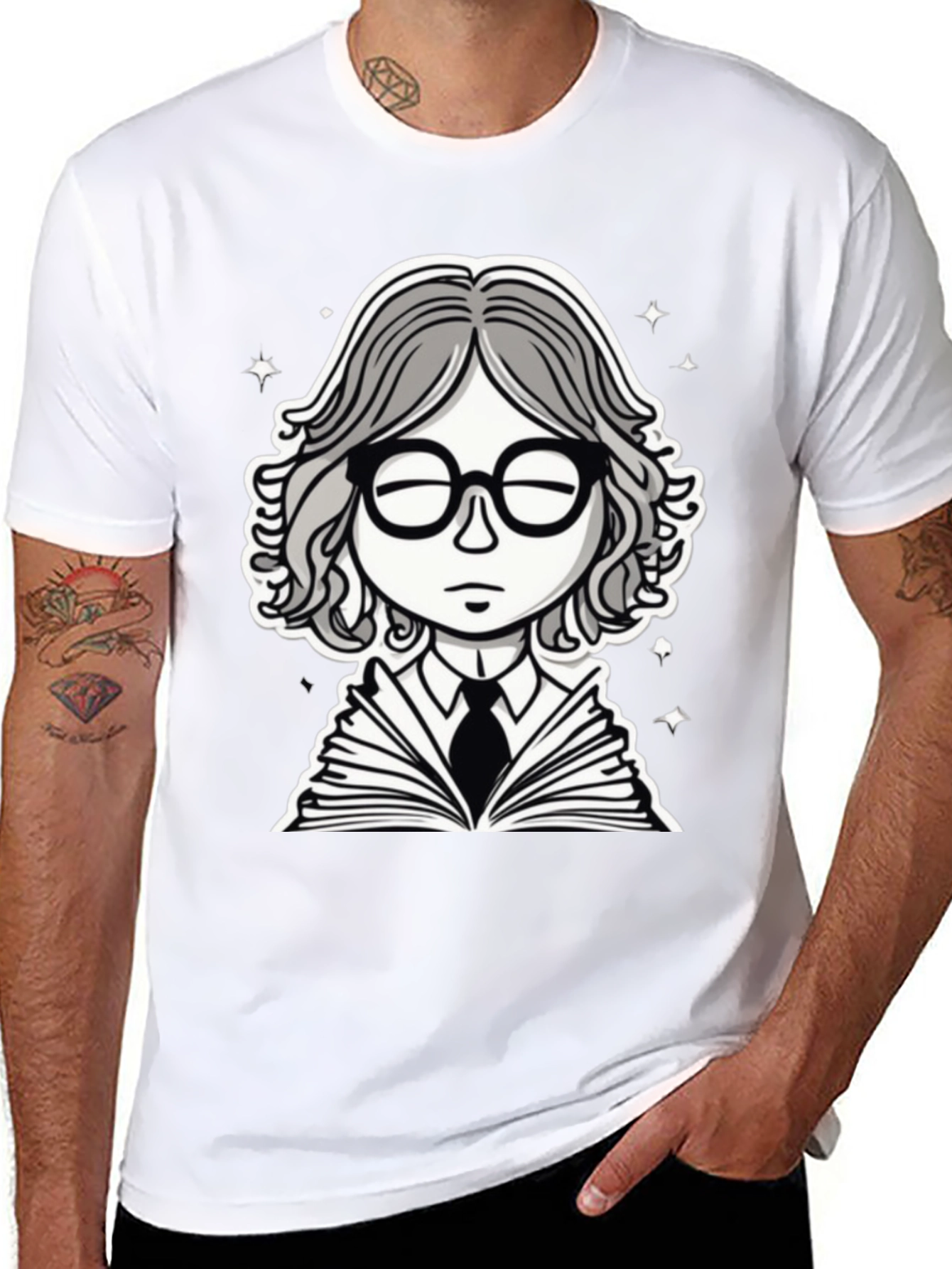 Bookworm Black Graphic Tee