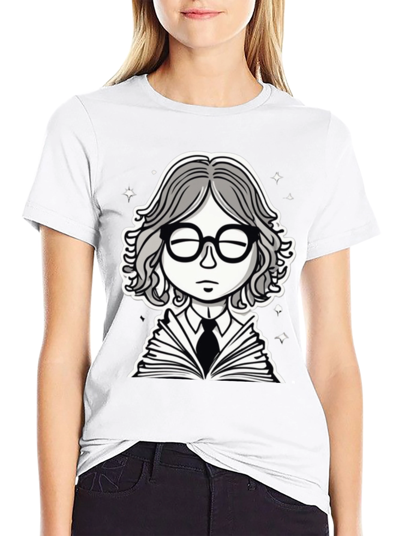 Bookworm Black Graphic Tee