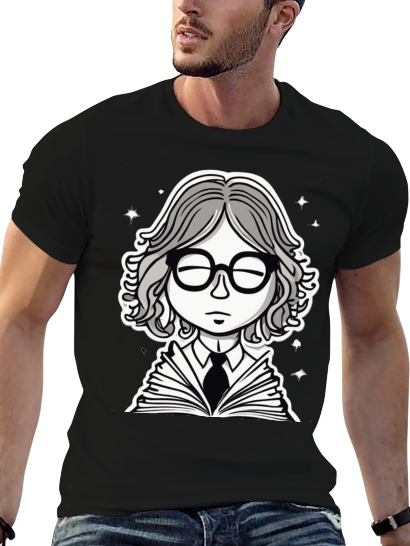 Bookworm Black Graphic Tee