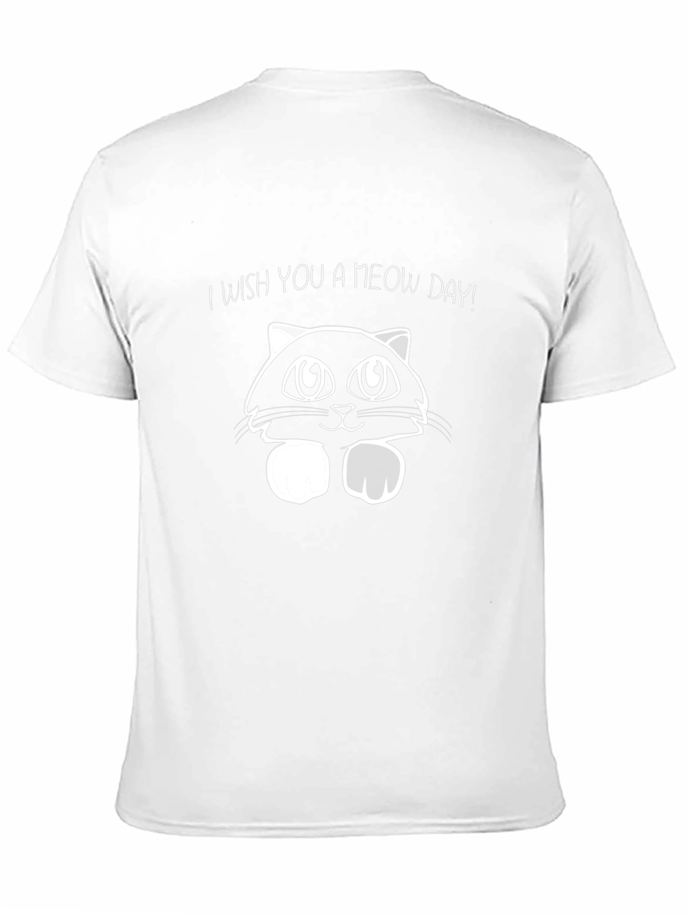 Meow Day Black Graphic T-Shirt - Unisex Cotton Tee