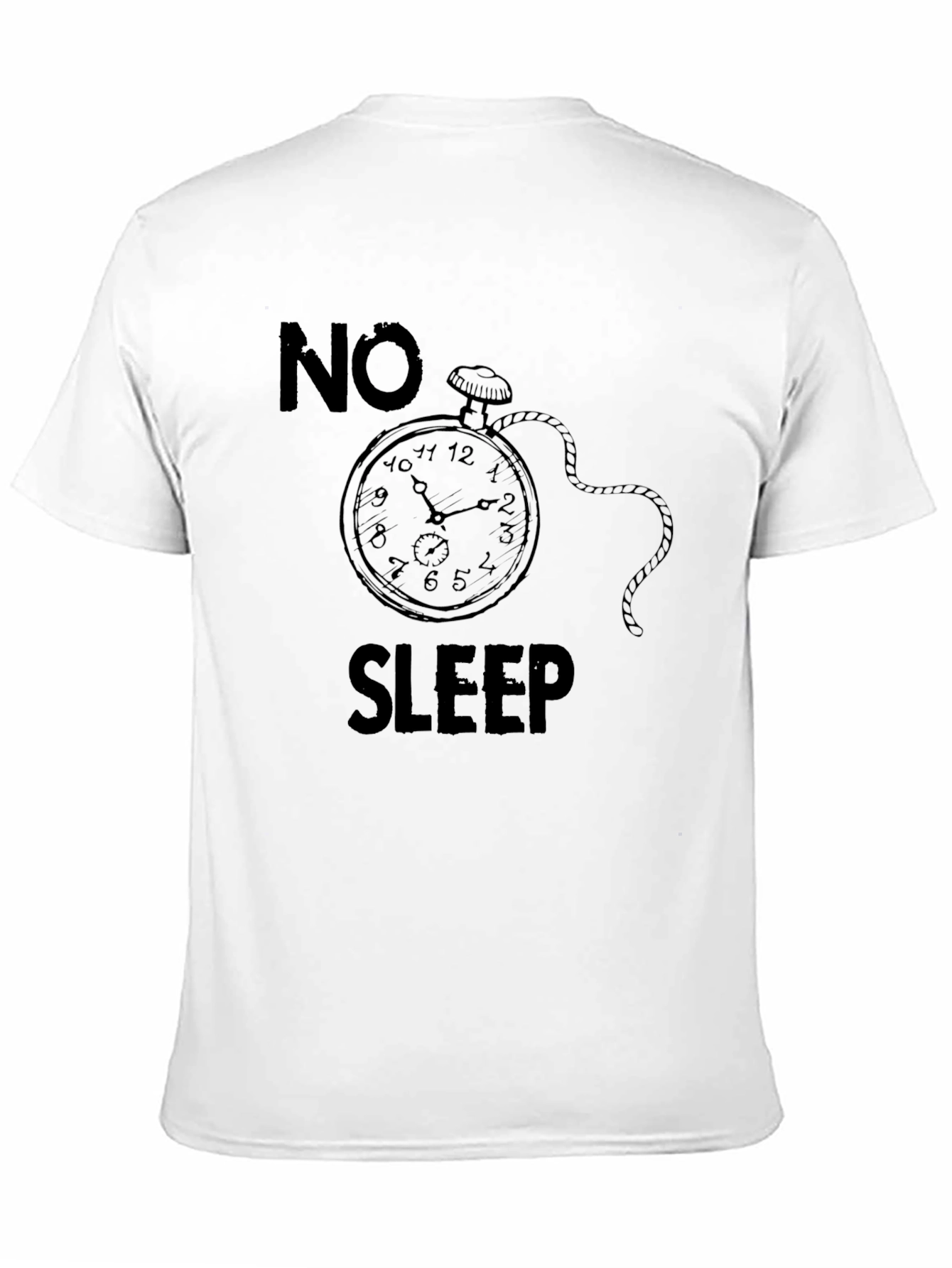 No Sleep Graphic Tee - Black Cotton T-Shirt