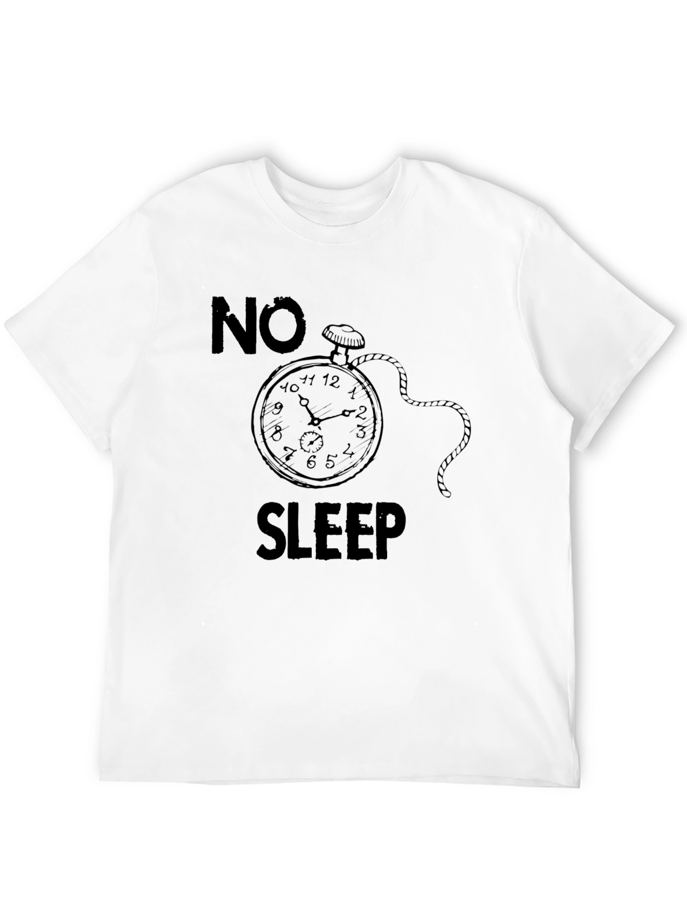 No Sleep Graphic Tee - Black Cotton T-Shirt