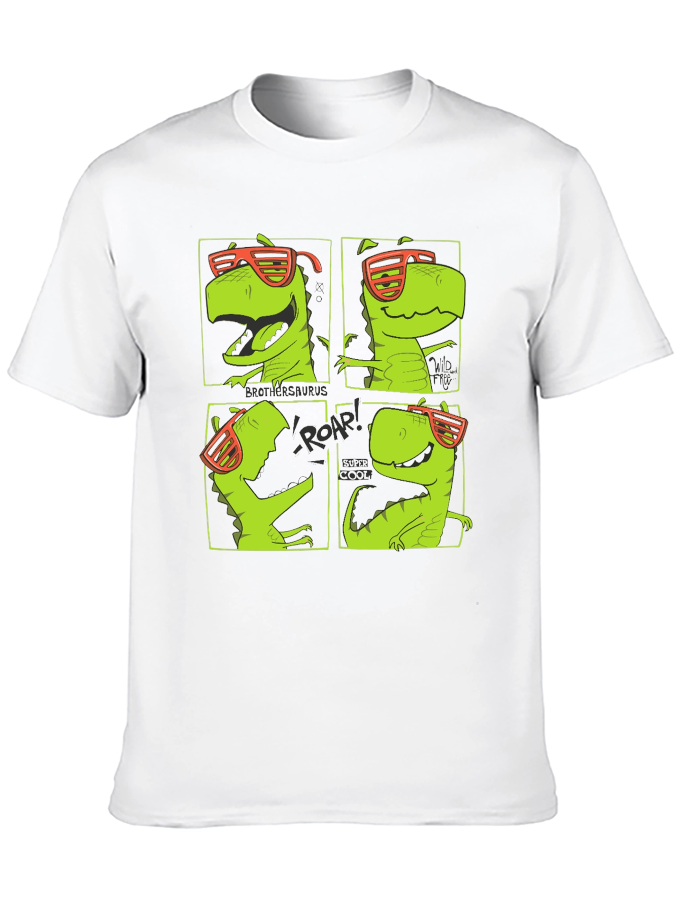 Cool Dinosaur Graphic Print T-Shirt