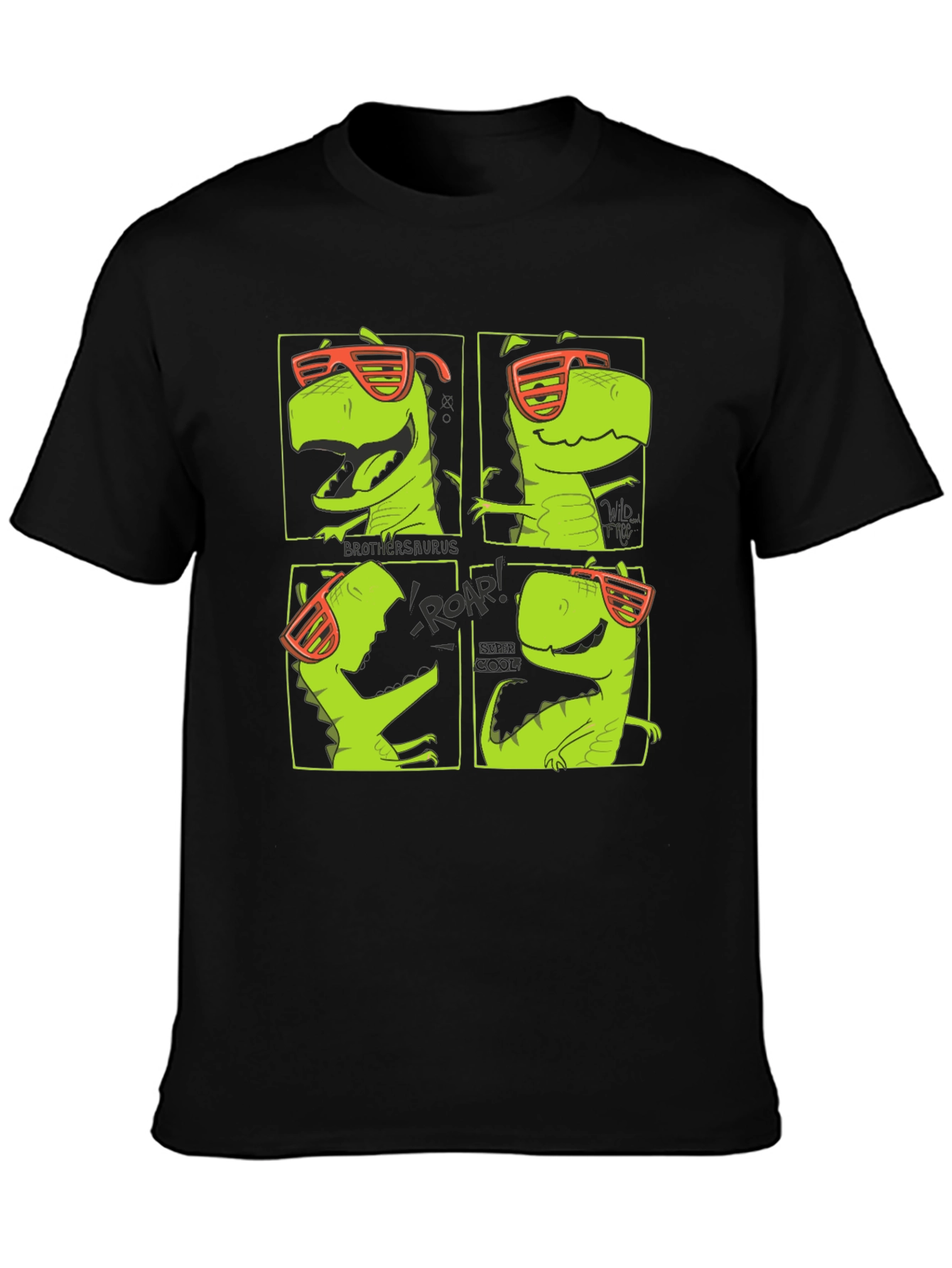 Cool Dinosaur Graphic Print T-Shirt
