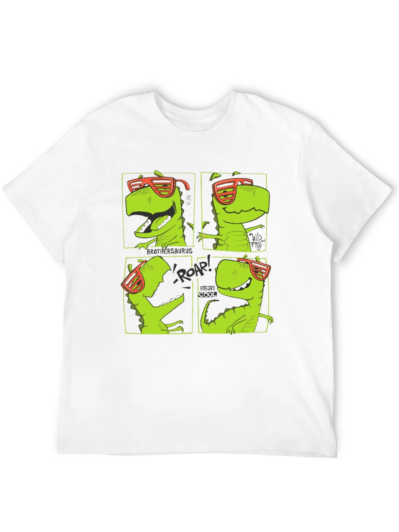 Cool Dinosaur Graphic Print T-Shirt
