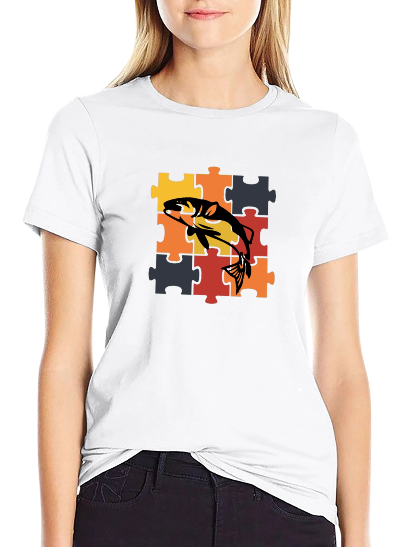 Fish Puzzle Piece T-Shirt