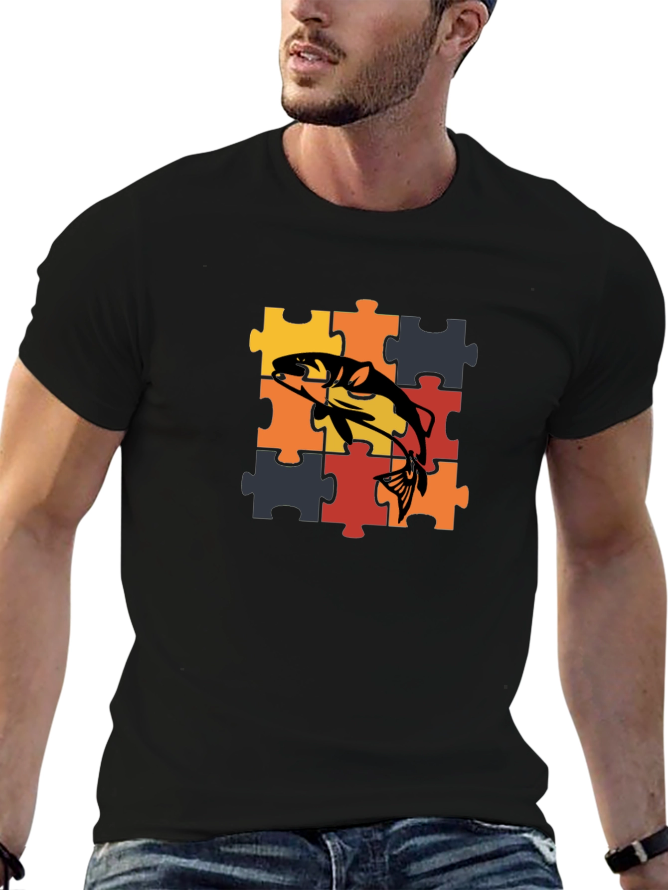 Fish Puzzle Piece T-Shirt