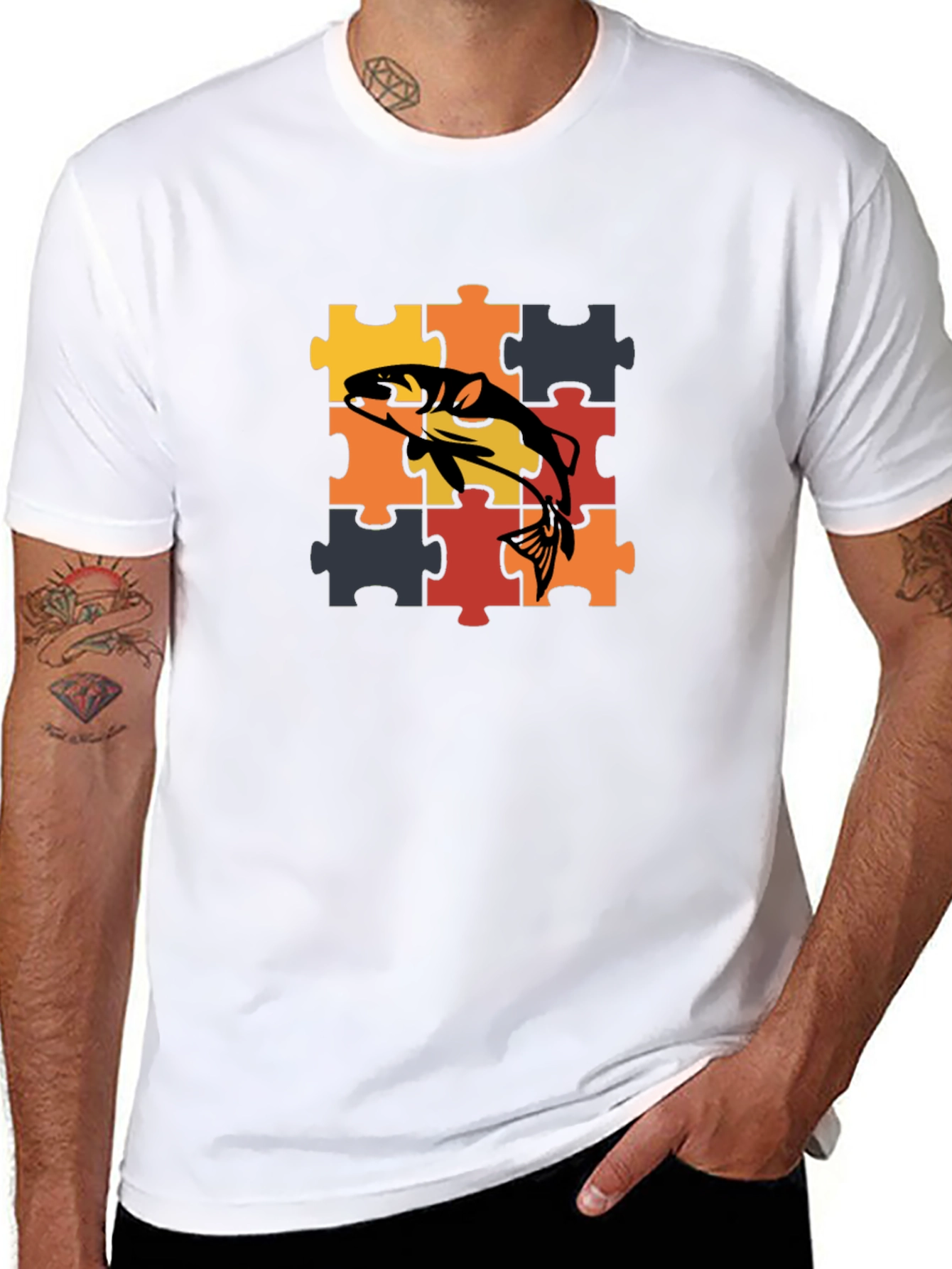 Fish Puzzle Piece T-Shirt