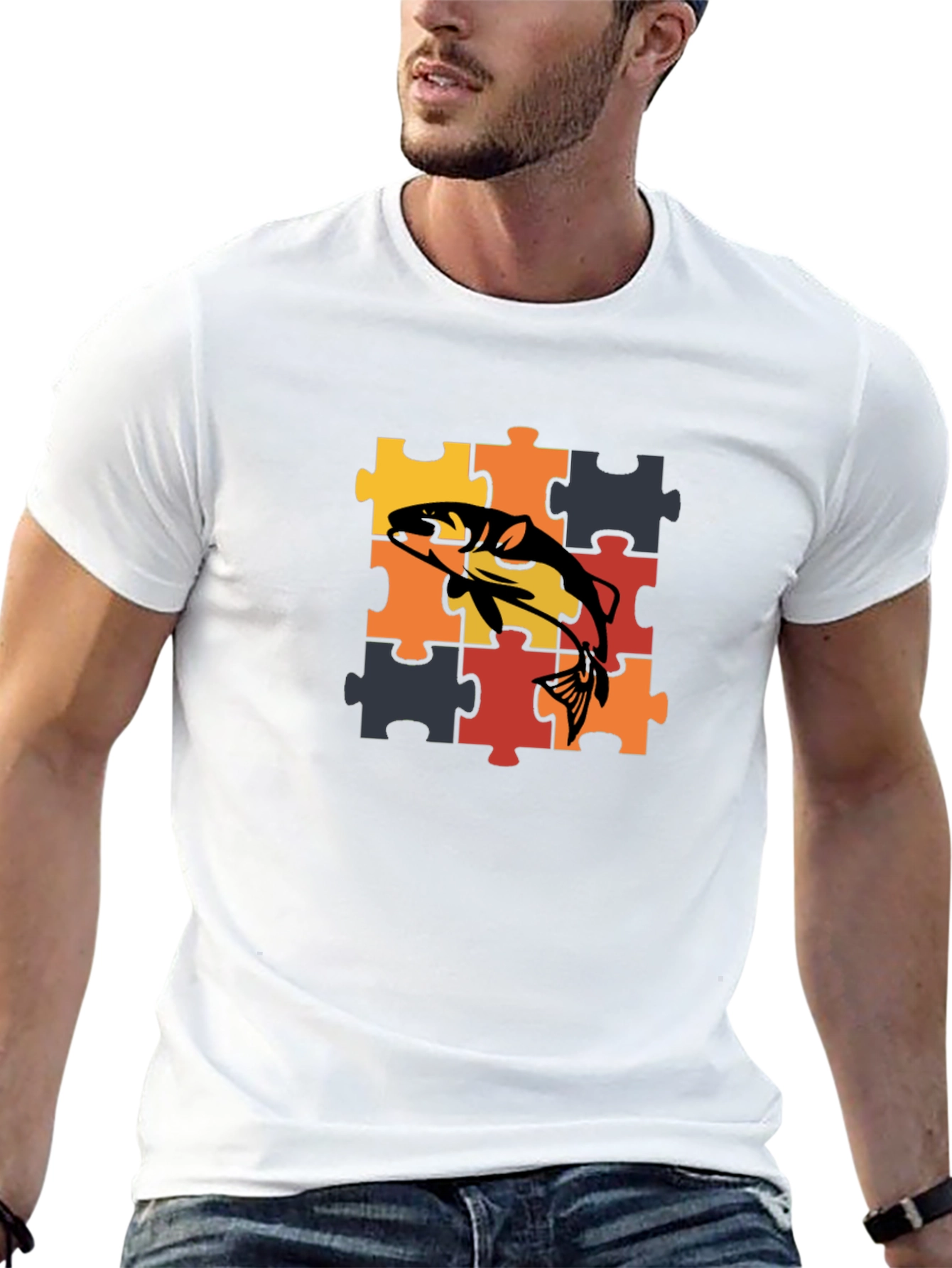 Fish Puzzle Piece T-Shirt