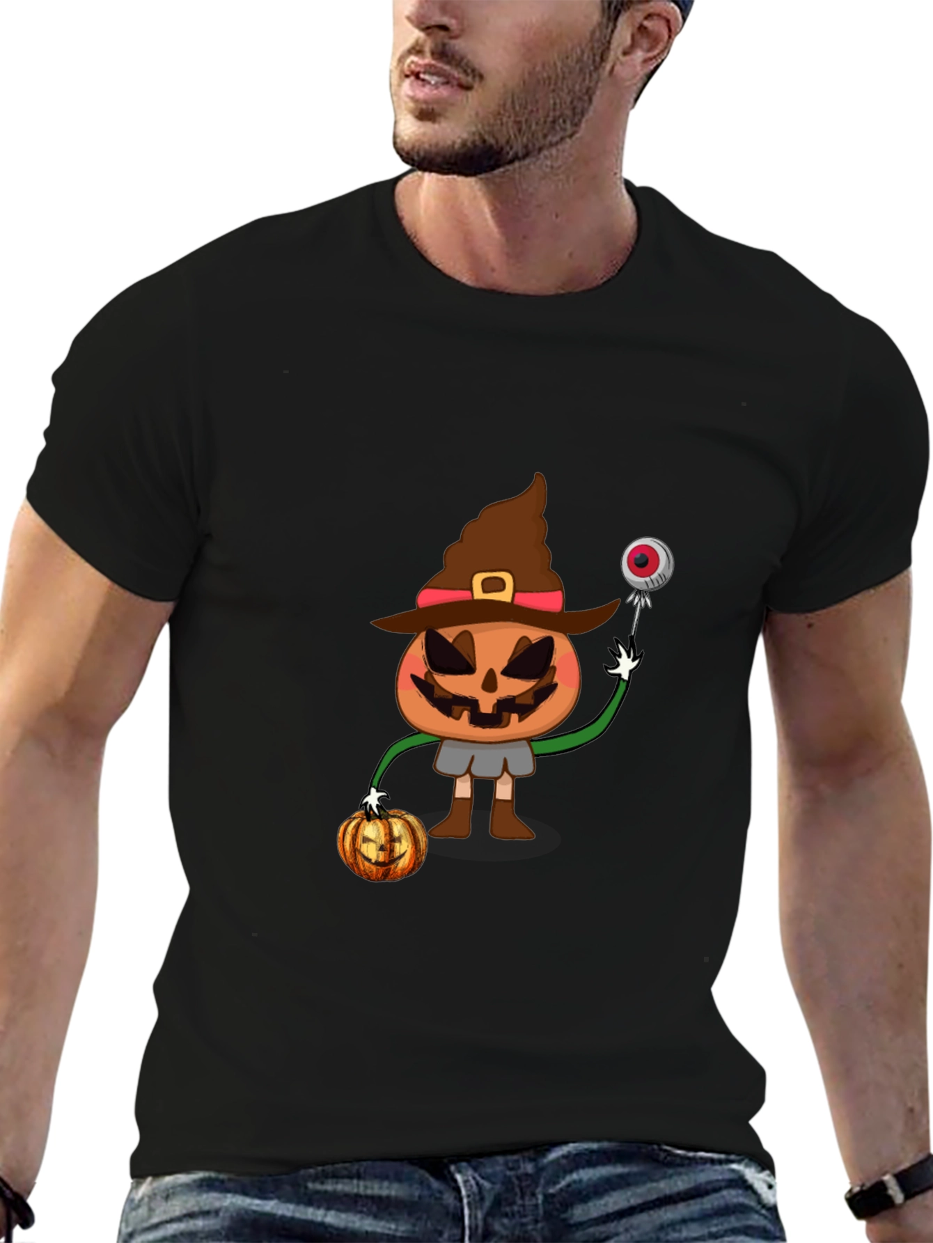 Spooky Pumpkin Witch T-Shirt