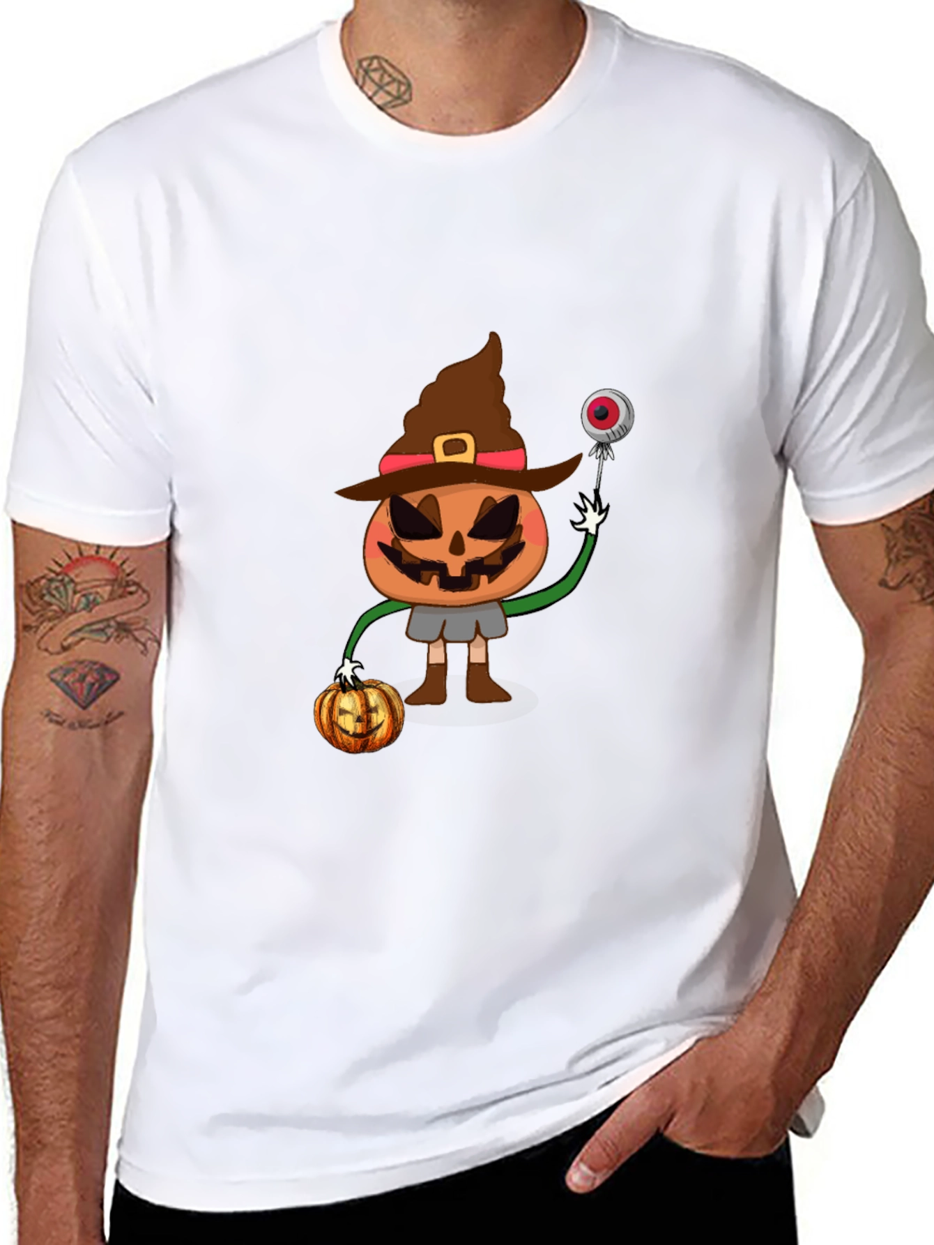 Spooky Pumpkin Witch T-Shirt