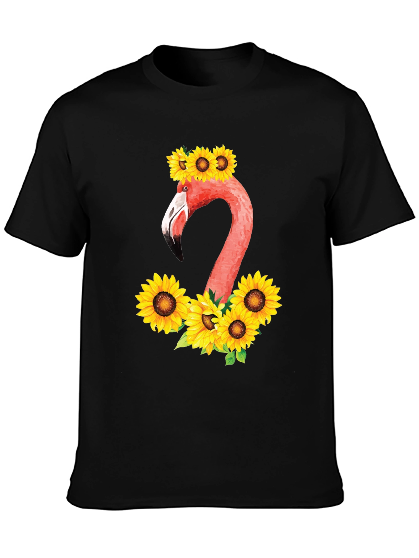 Flamingo & Sunflower Graphic T-Shirt