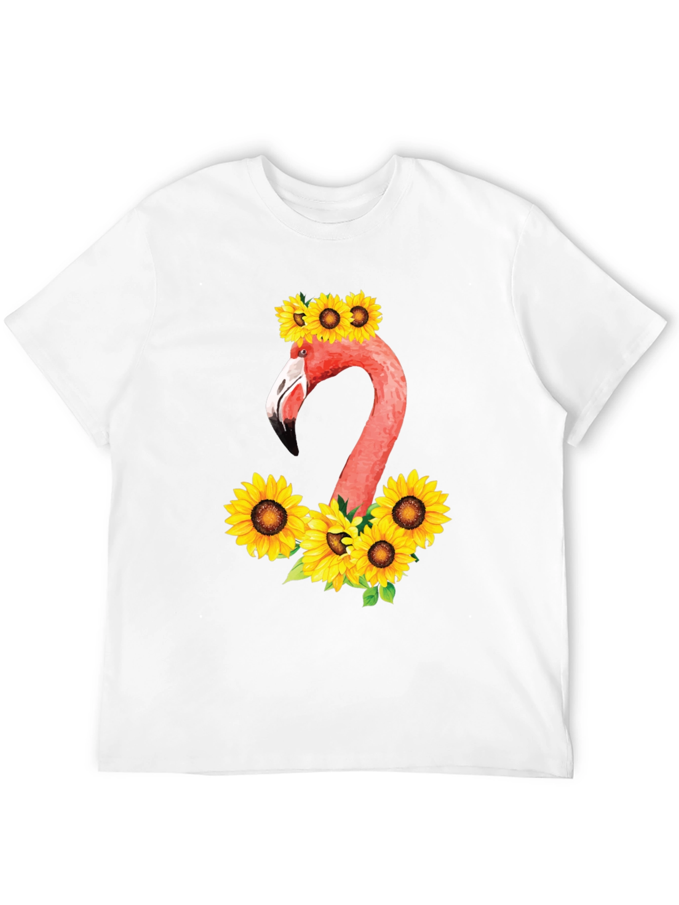 Flamingo & Sunflower Graphic T-Shirt