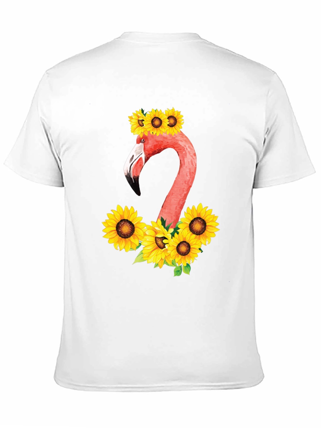 Flamingo & Sunflower Graphic T-Shirt