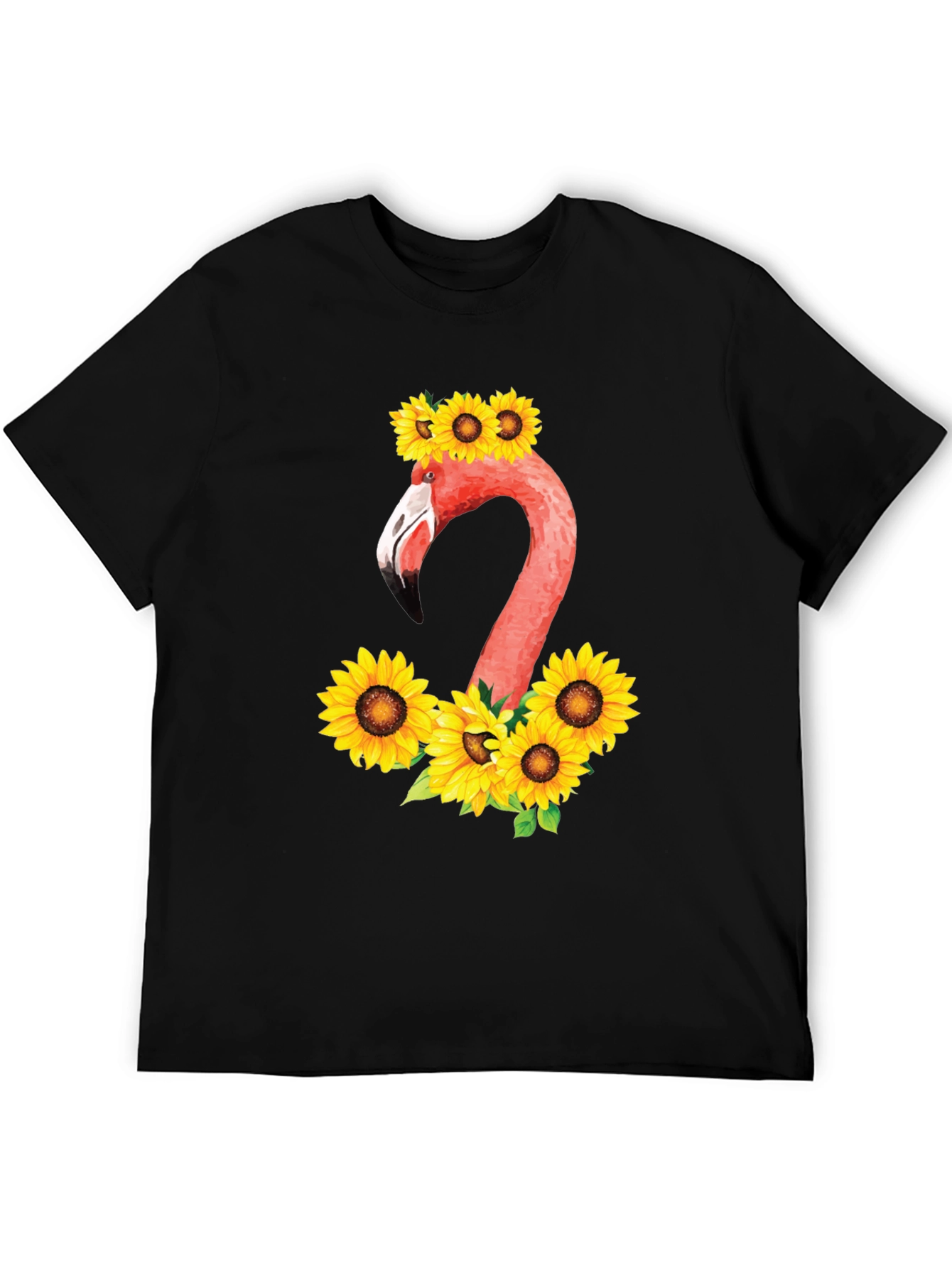 Flamingo & Sunflower Graphic T-Shirt