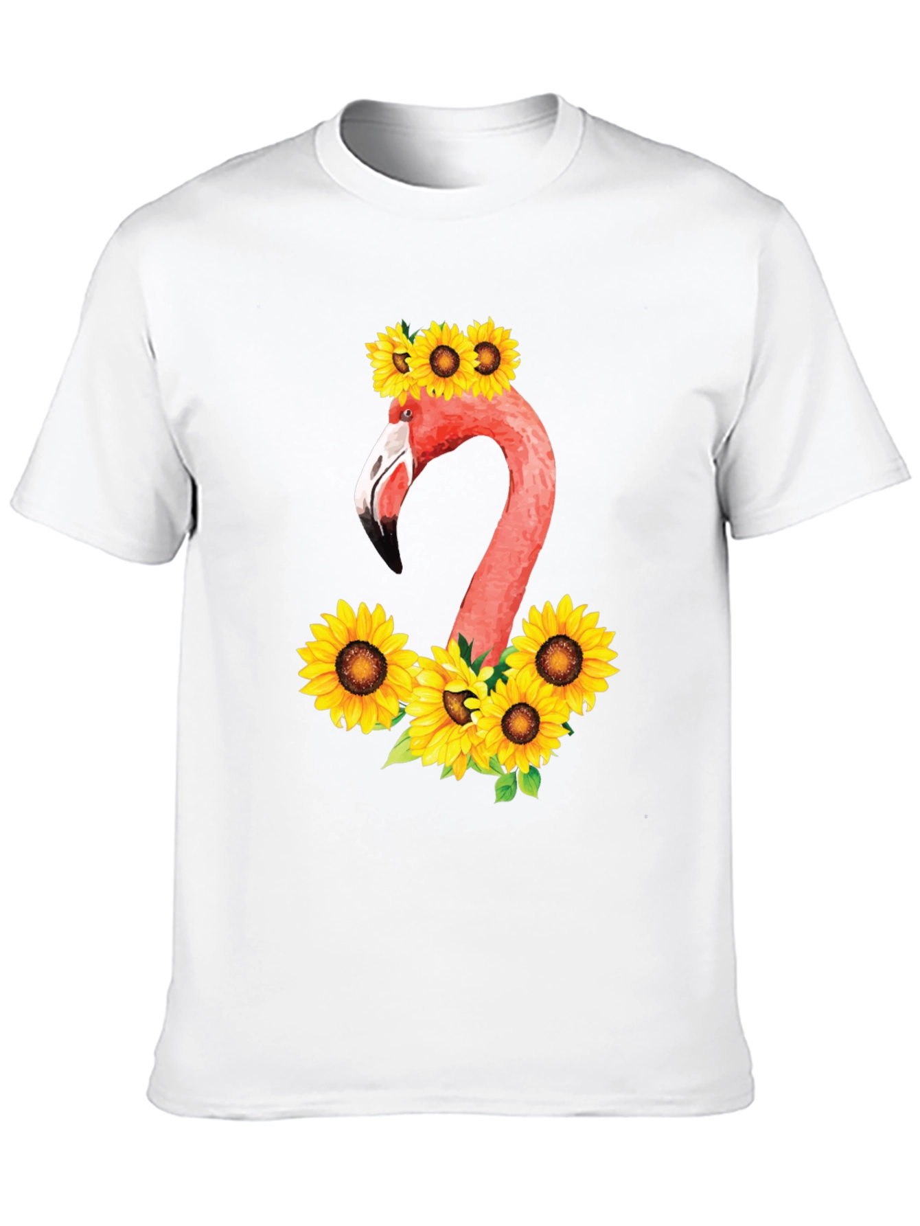 Flamingo & Sunflower Graphic T-Shirt