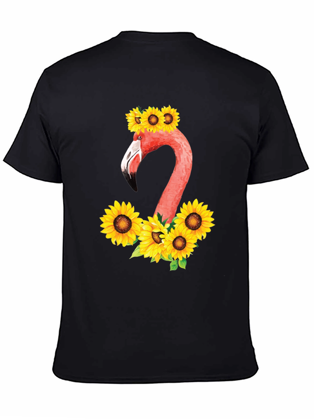 Flamingo & Sunflower Graphic T-Shirt