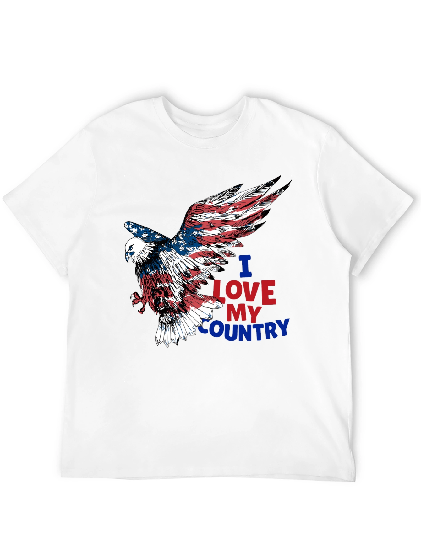 Patriotic Eagle T-Shirt: I Love My Country Graphic Tee
