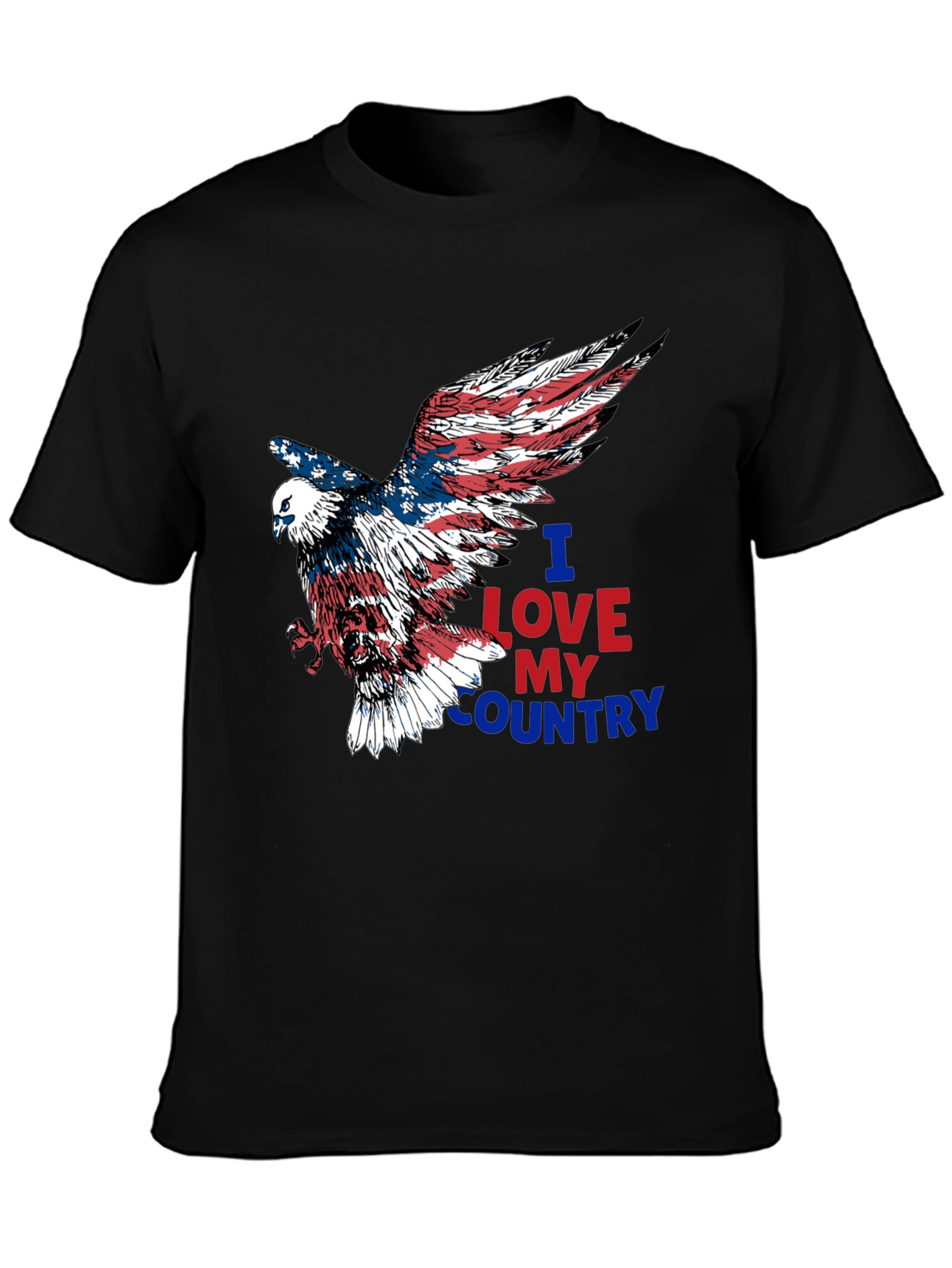 Patriotic Eagle T-Shirt: I Love My Country Graphic Tee
