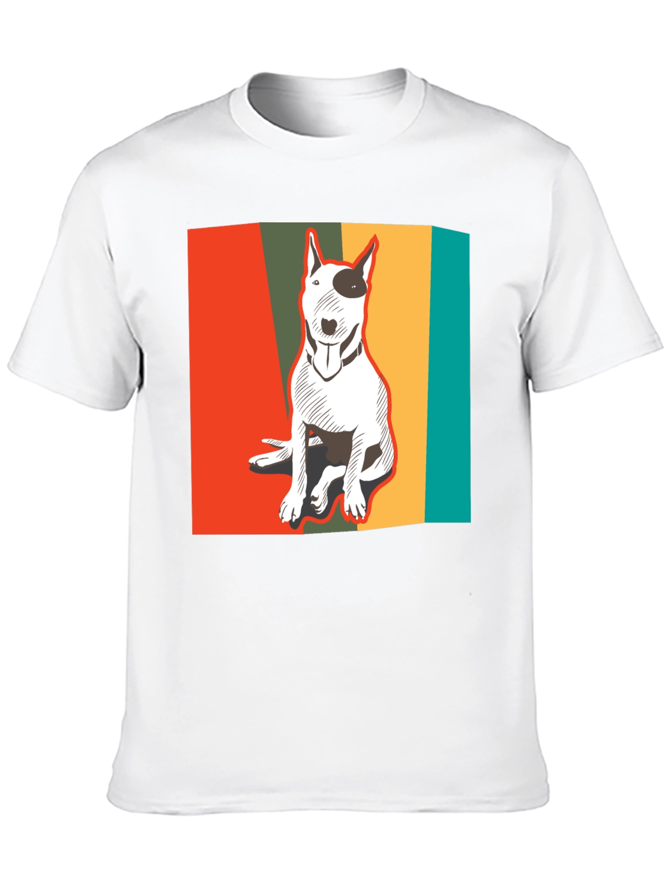 Retro Bull Terrier T-Shirt - Cool Dog Lover Tee