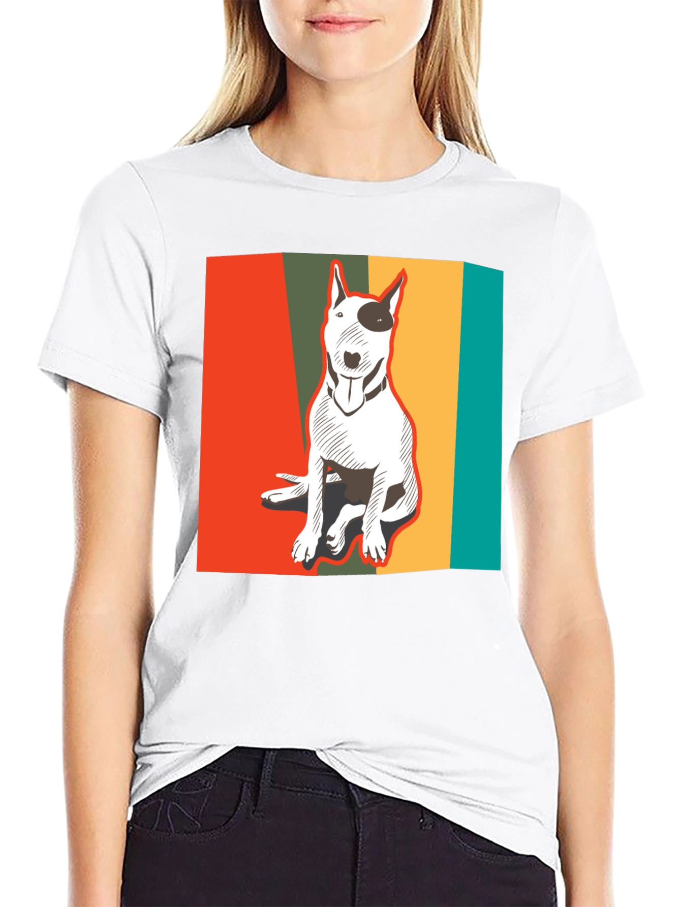 Retro Bull Terrier T-Shirt - Cool Dog Lover Tee