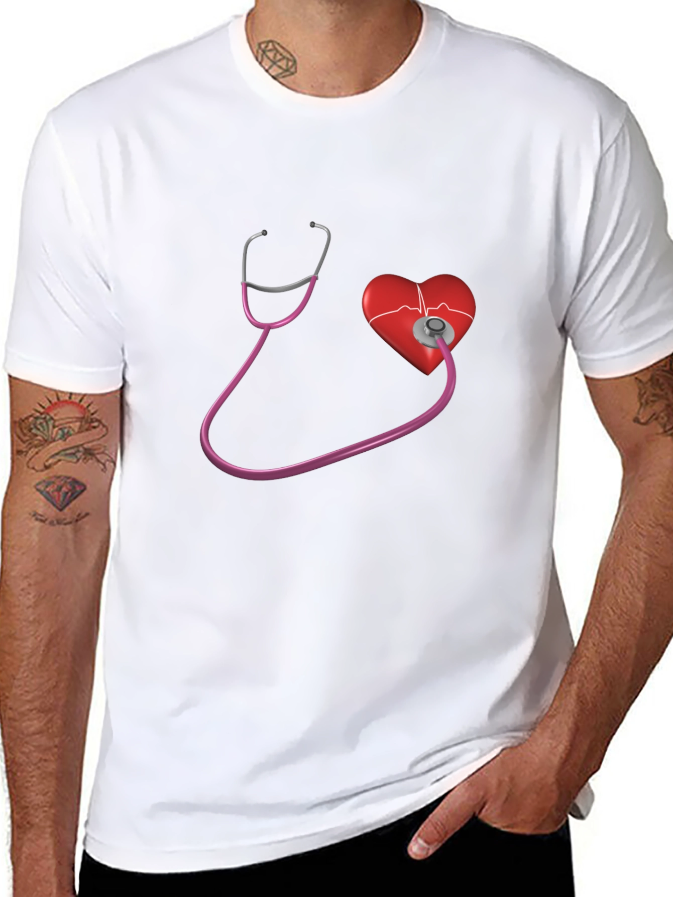 Heartbeat Stethoscope Graphic Tee