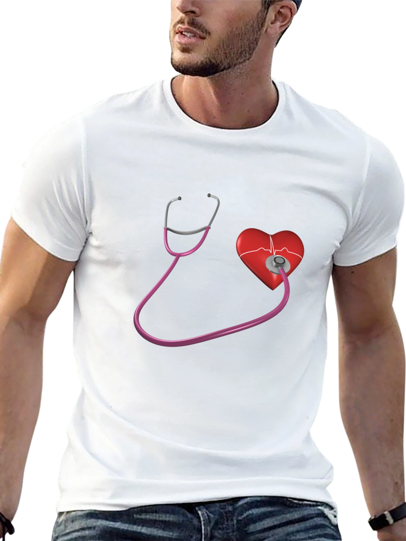 Heartbeat Stethoscope Graphic Tee