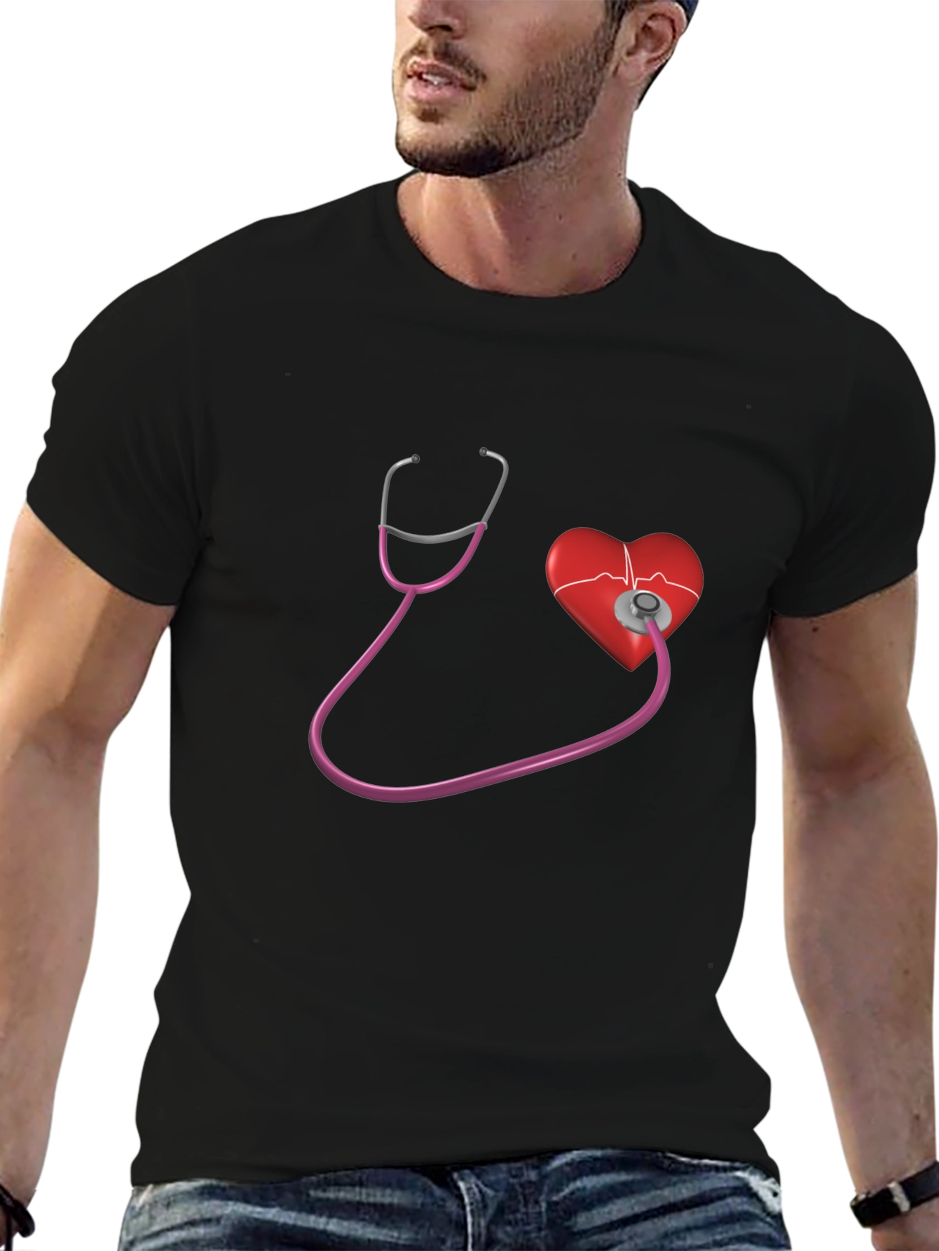 Heartbeat Stethoscope Graphic Tee