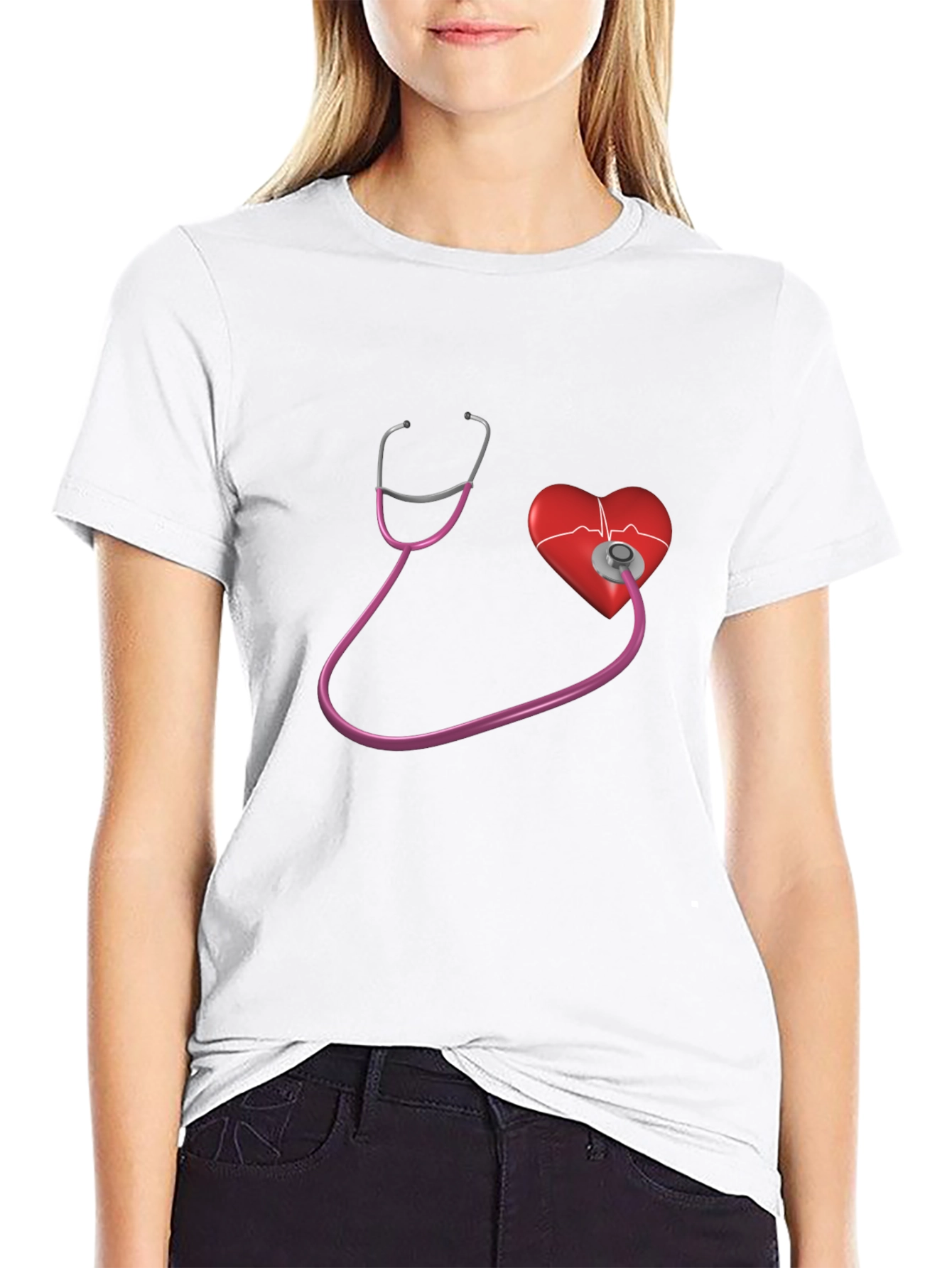 Heartbeat Stethoscope Graphic Tee