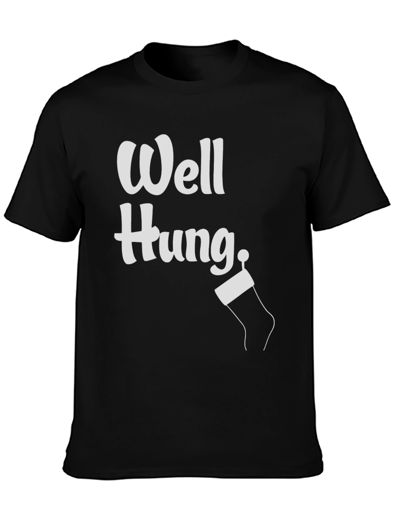 Funny Christmas Well Hung Stocking T-Shirt