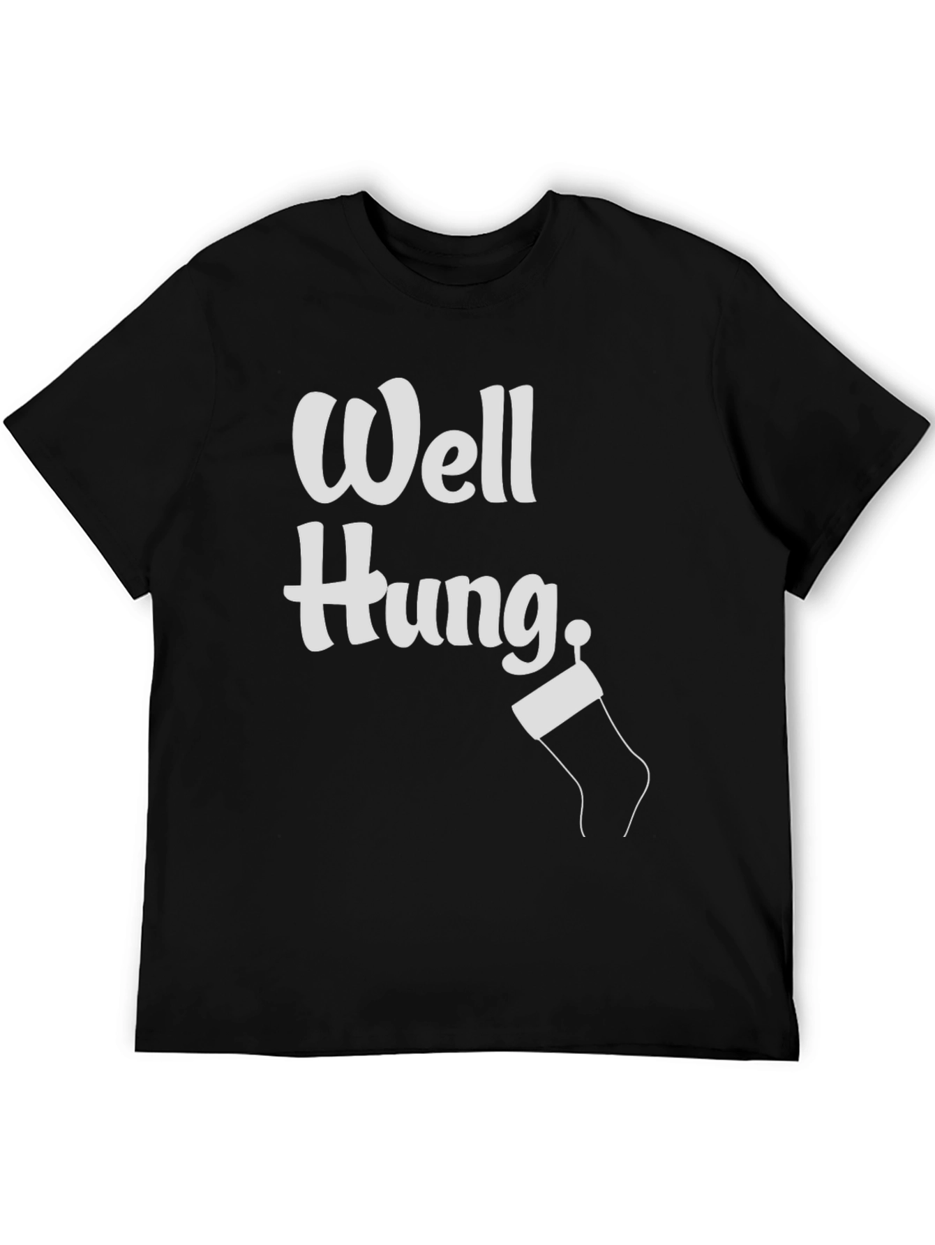 Funny Christmas Well Hung Stocking T-Shirt