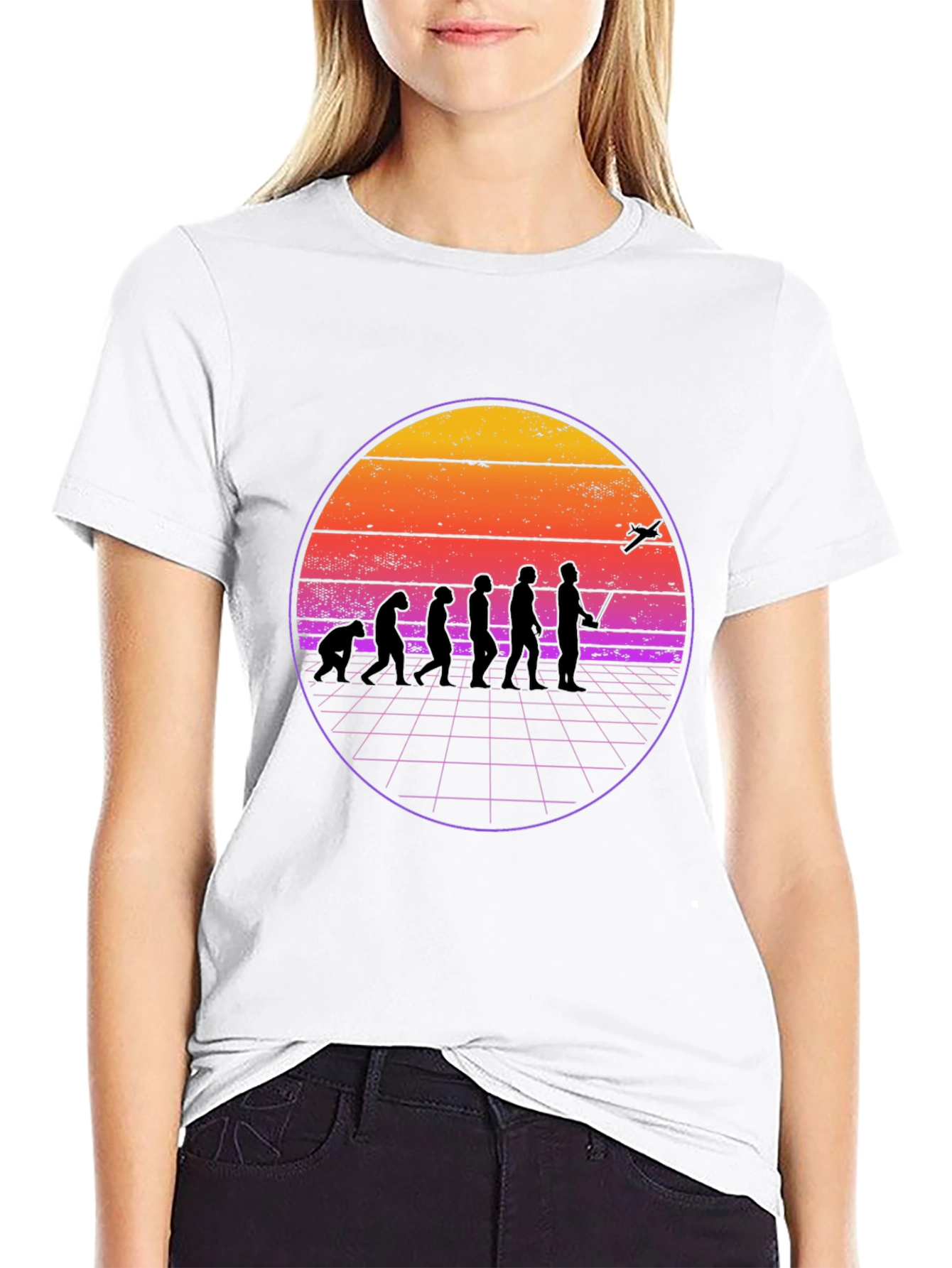 Retro Evolution T-Shirt - Man to Drone