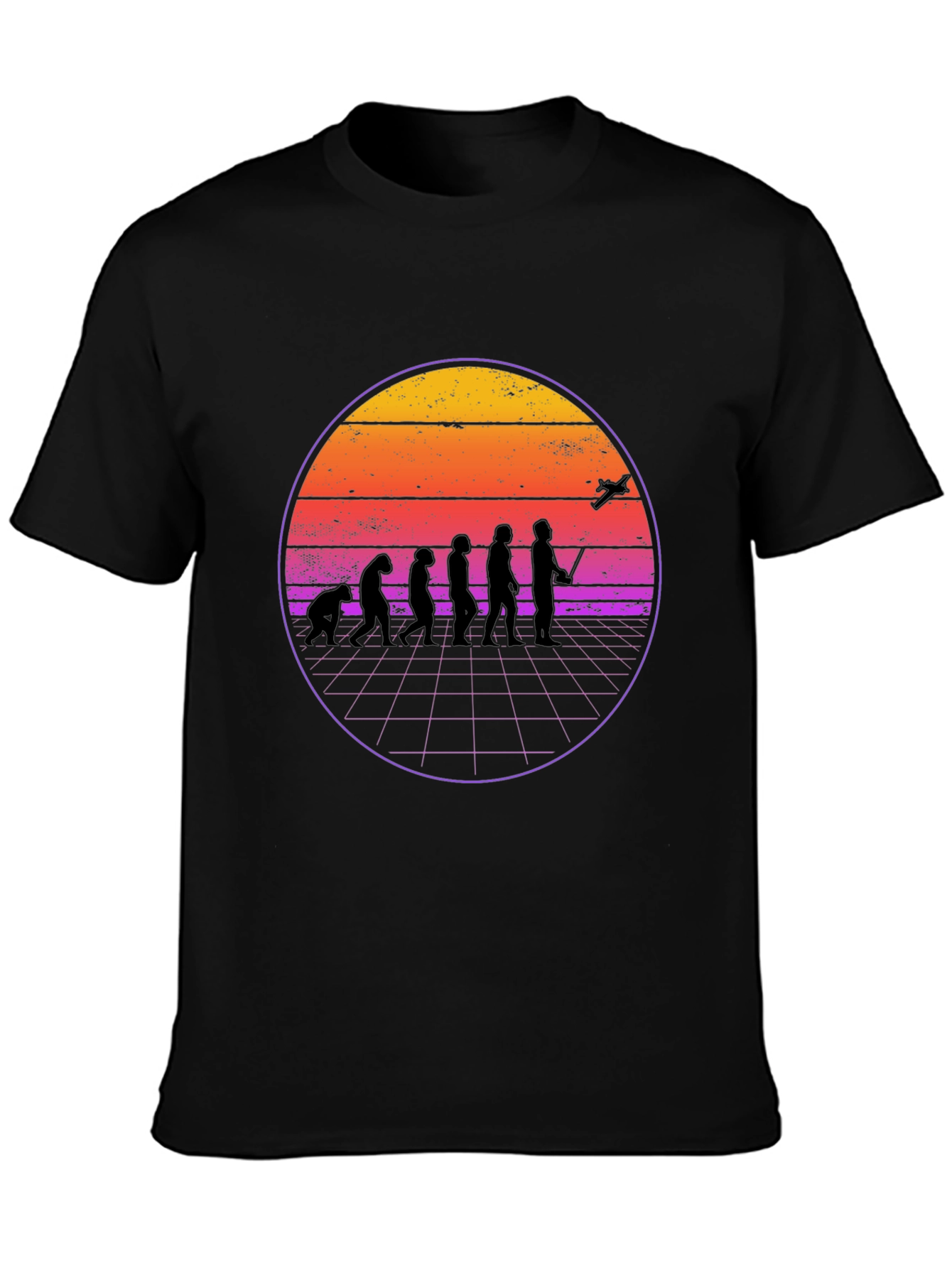 Retro Evolution T-Shirt - Man to Drone