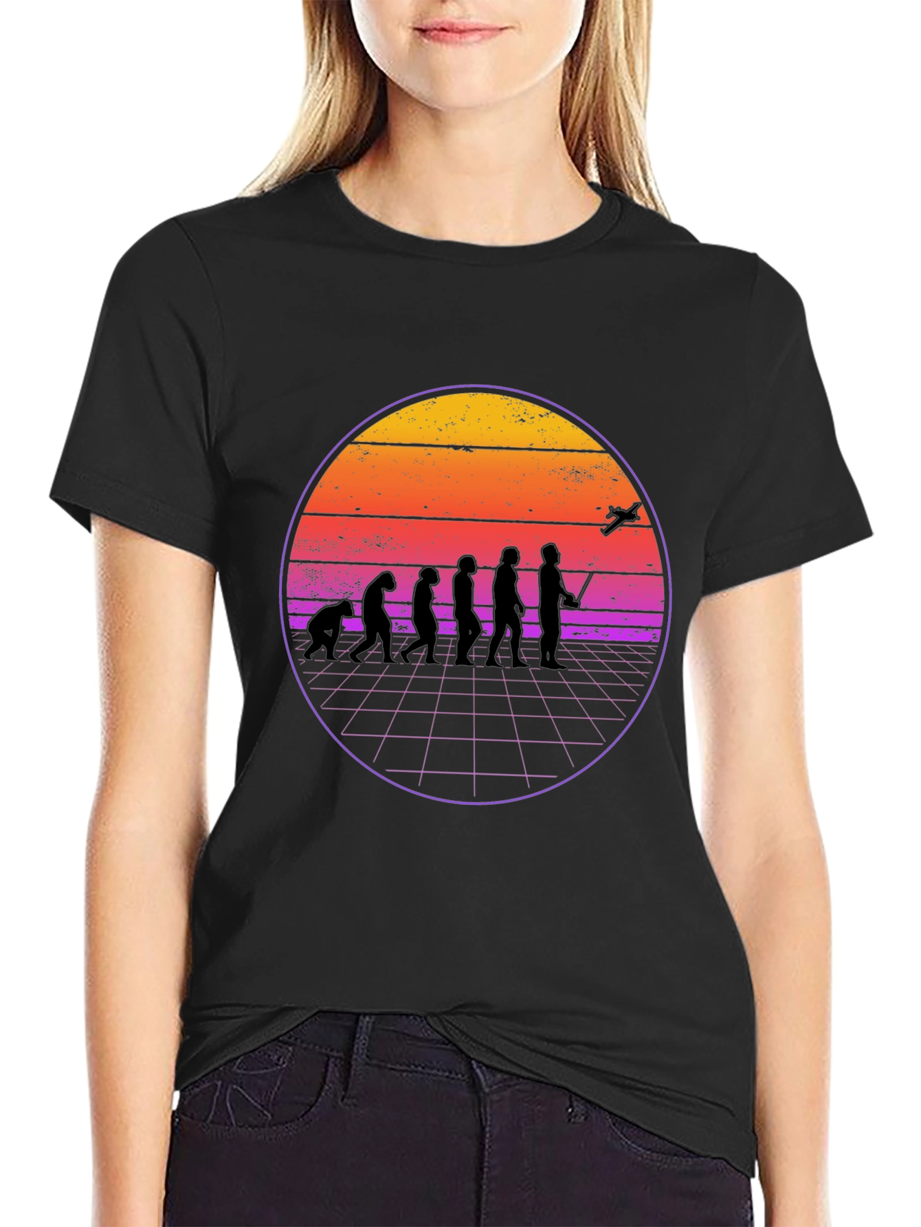 Retro Evolution T-Shirt - Man to Drone
