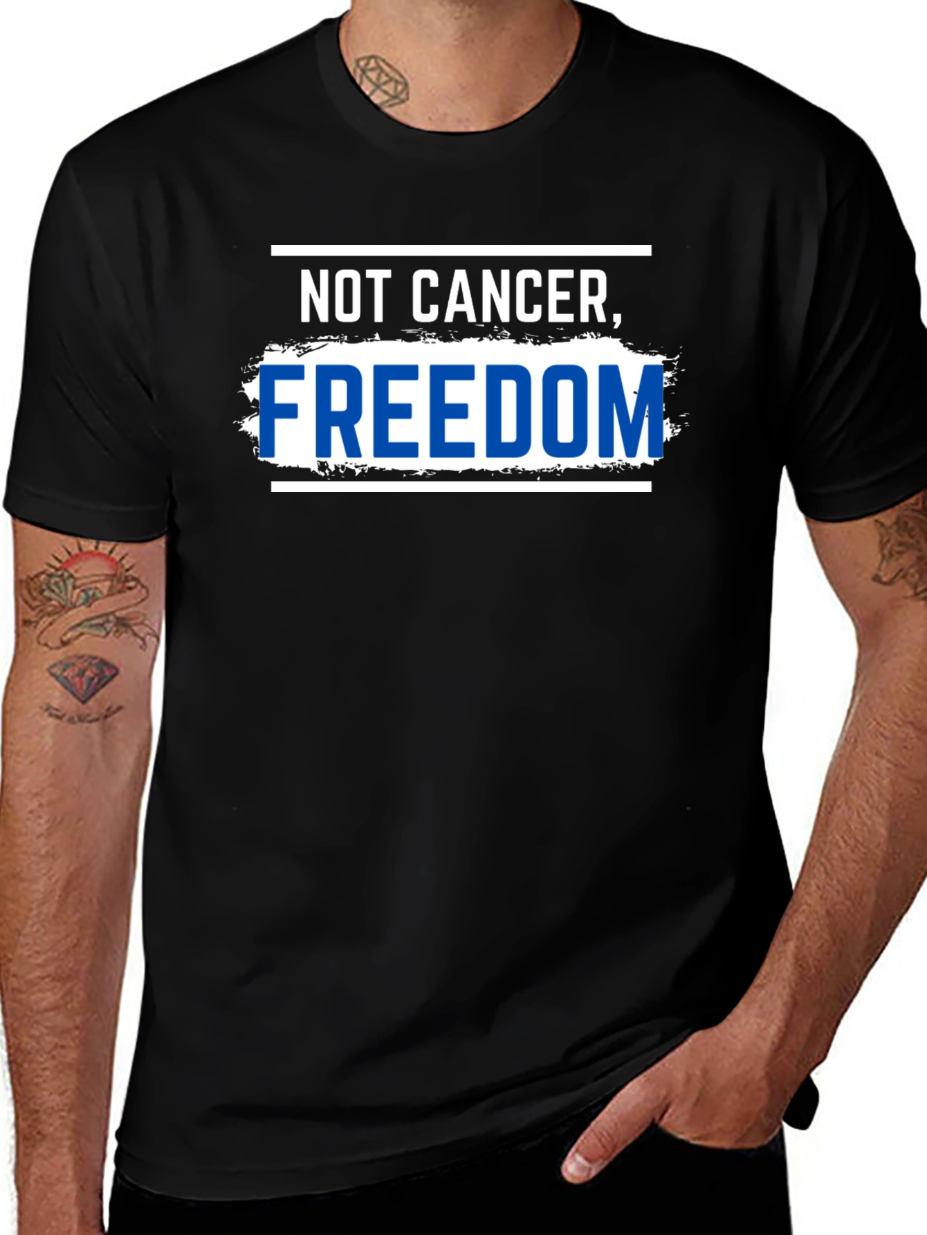 Not Cancer Freedom T-Shirt Black