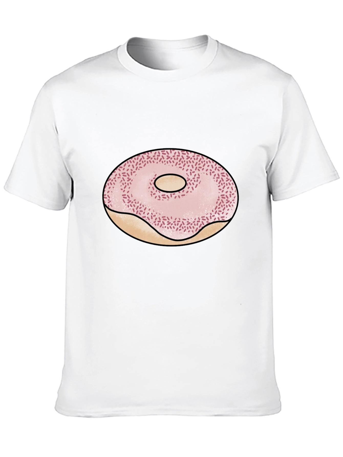 Donut Graphic Black T-Shirt - Casual Style