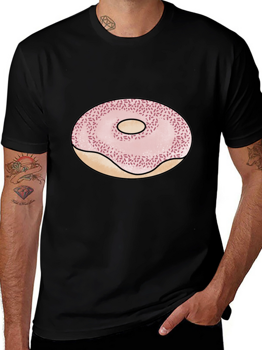 Donut Graphic Black T-Shirt - Casual Style