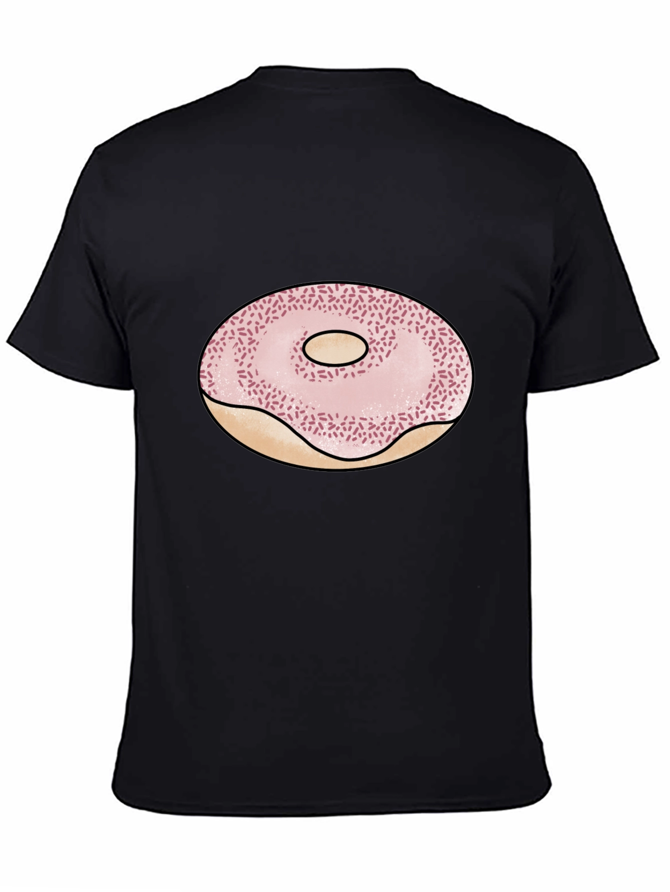 Donut Graphic Black T-Shirt - Casual Style