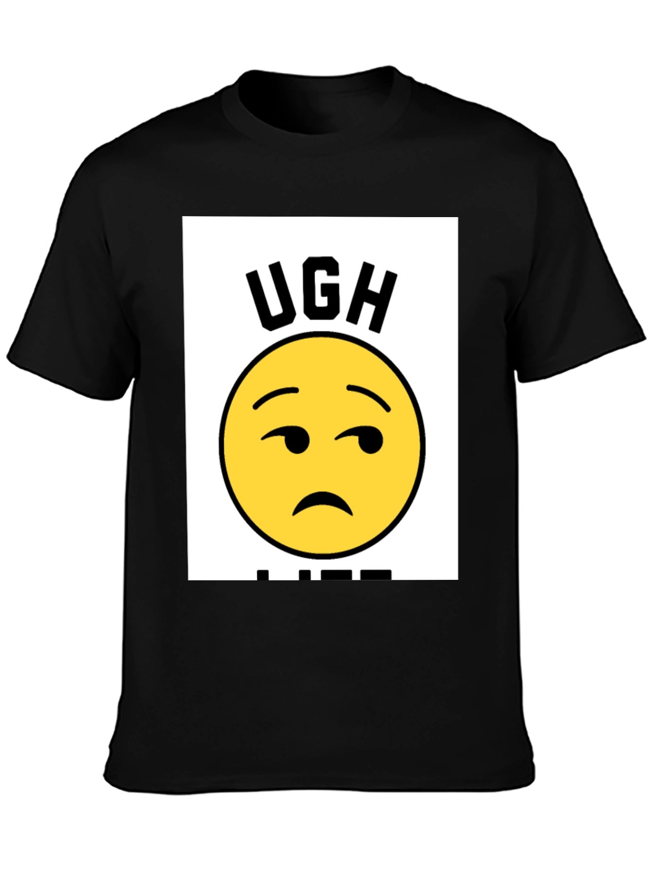 Ugh Life Graphic T-Shirt - Black Casual Tee