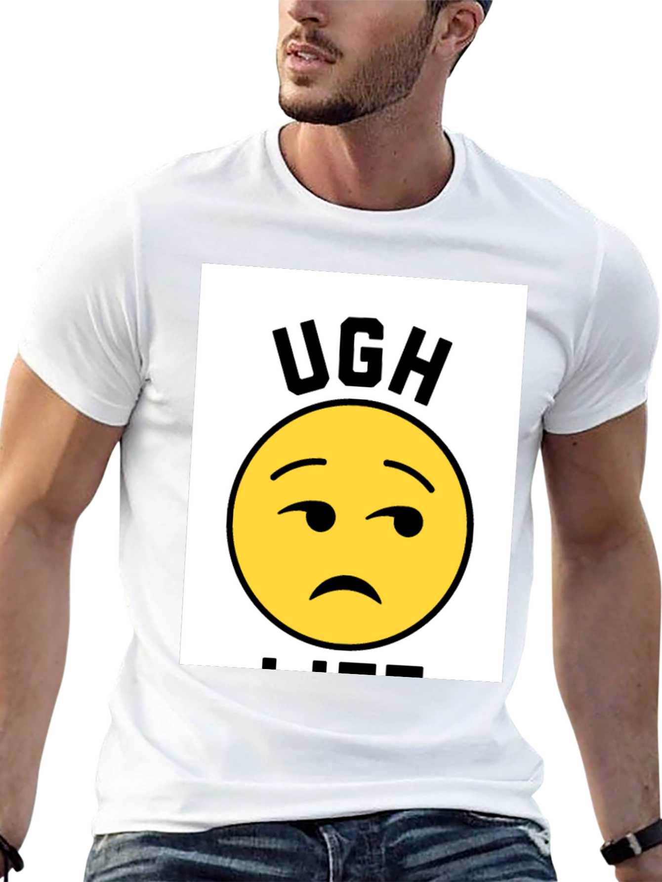 Ugh Life Graphic T-Shirt - Black Casual Tee