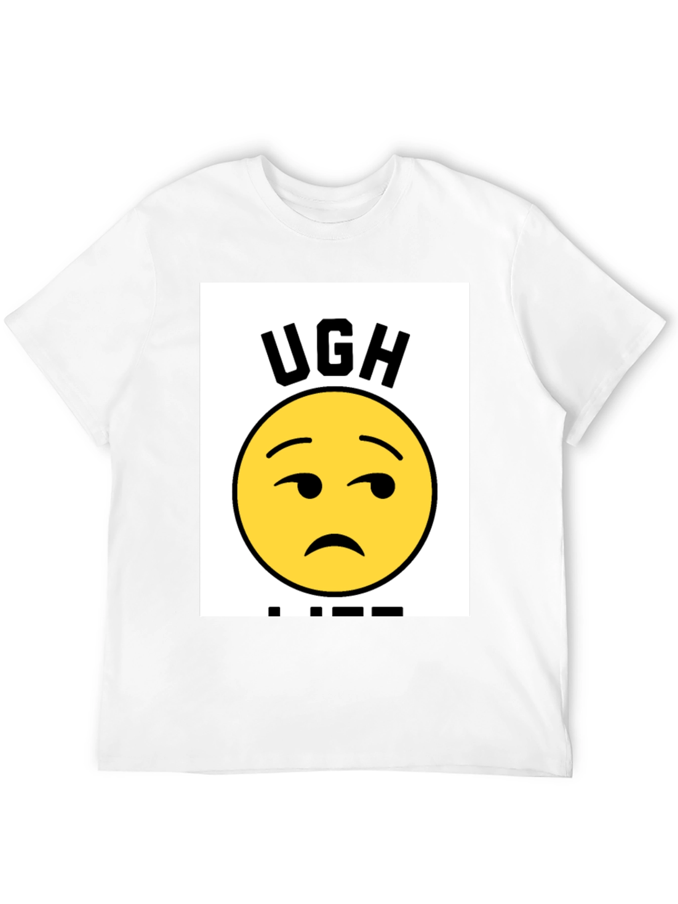Ugh Life Graphic T-Shirt - Black Casual Tee