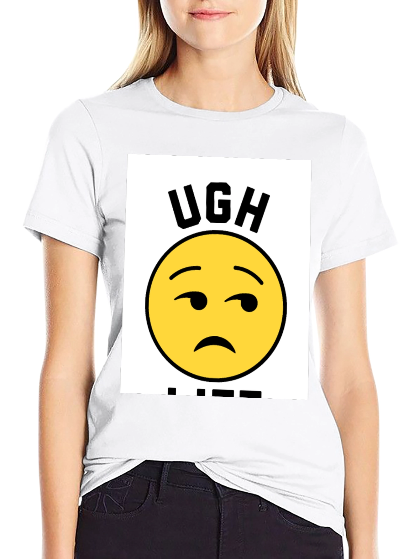 Ugh Life Graphic T-Shirt - Black Casual Tee