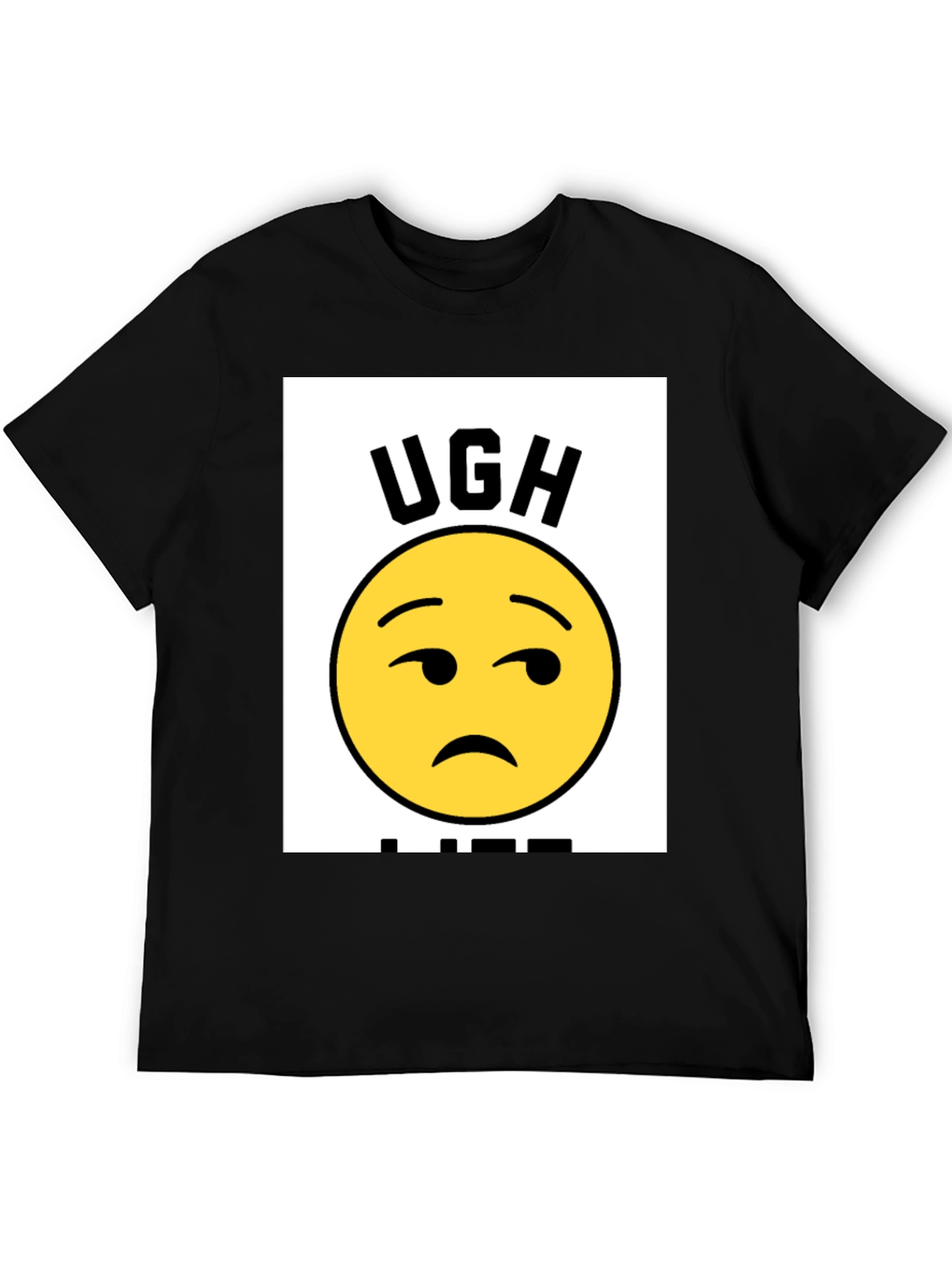 Ugh Life Graphic T-Shirt - Black Casual Tee