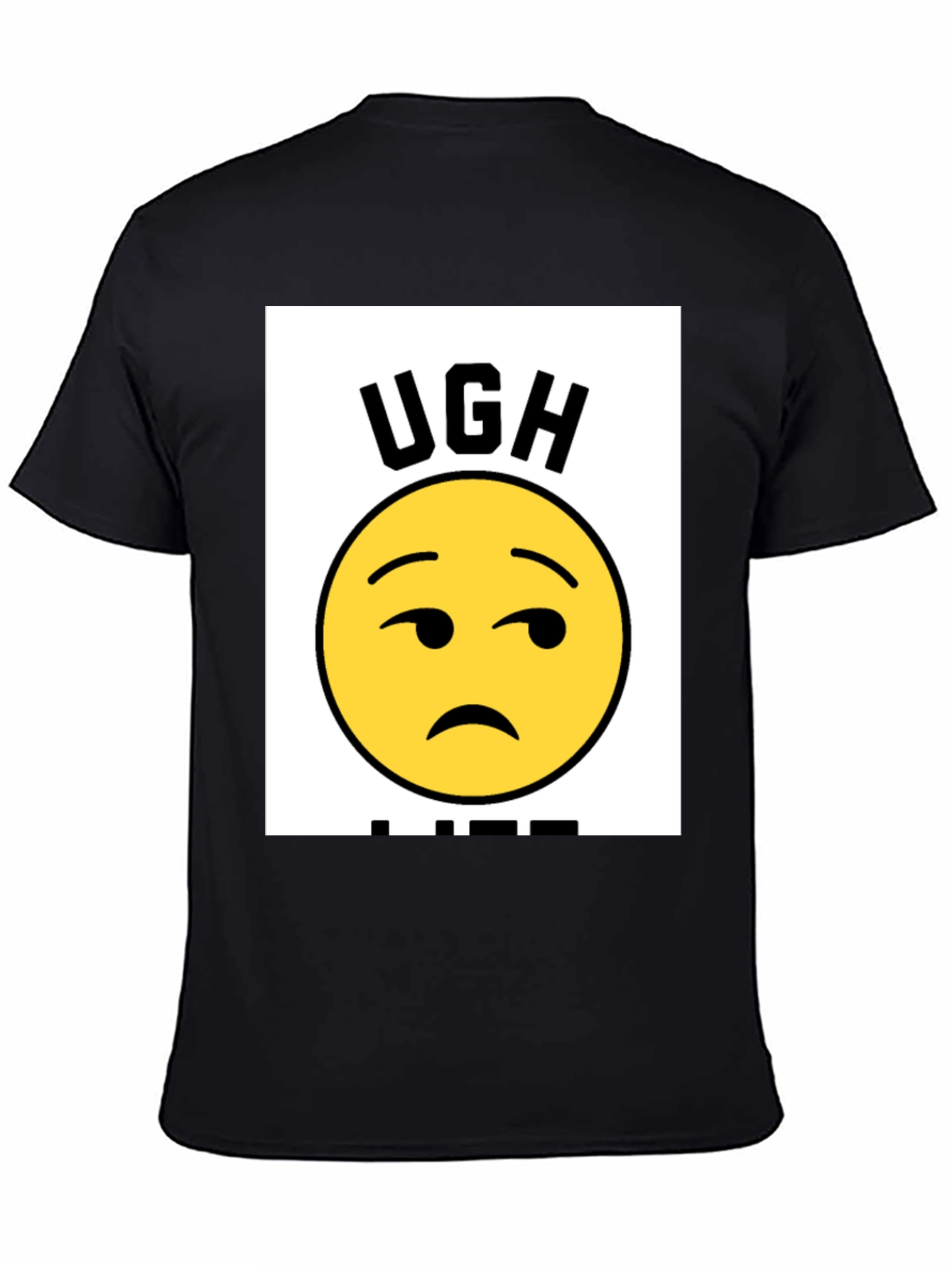 Ugh Life Graphic T-Shirt - Black Casual Tee