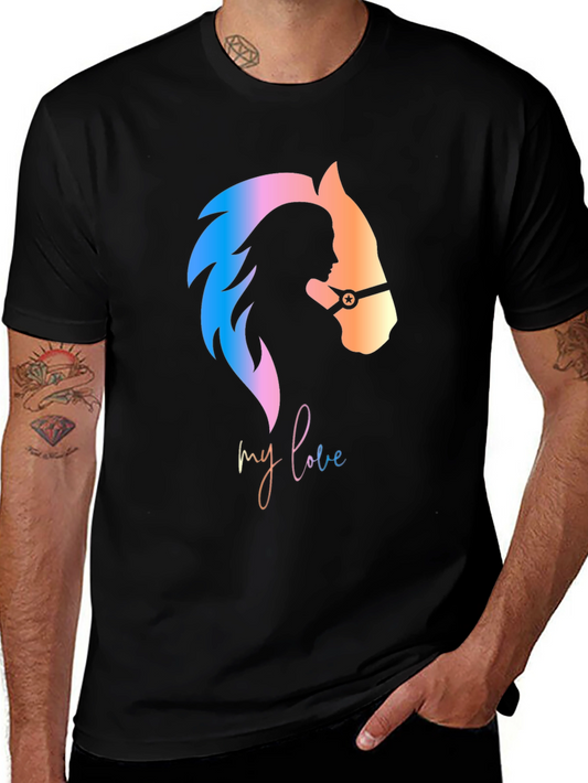 My Love Horse Graphic Tee - Unisex Black T-Shirt