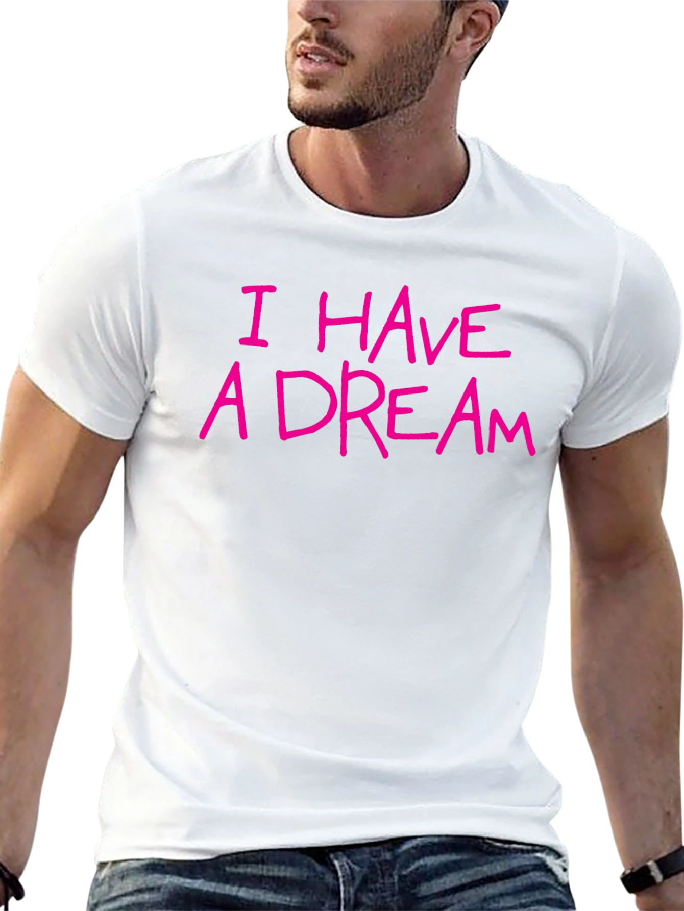 I Have A Dream T-Shirt Black Cotton Tee
