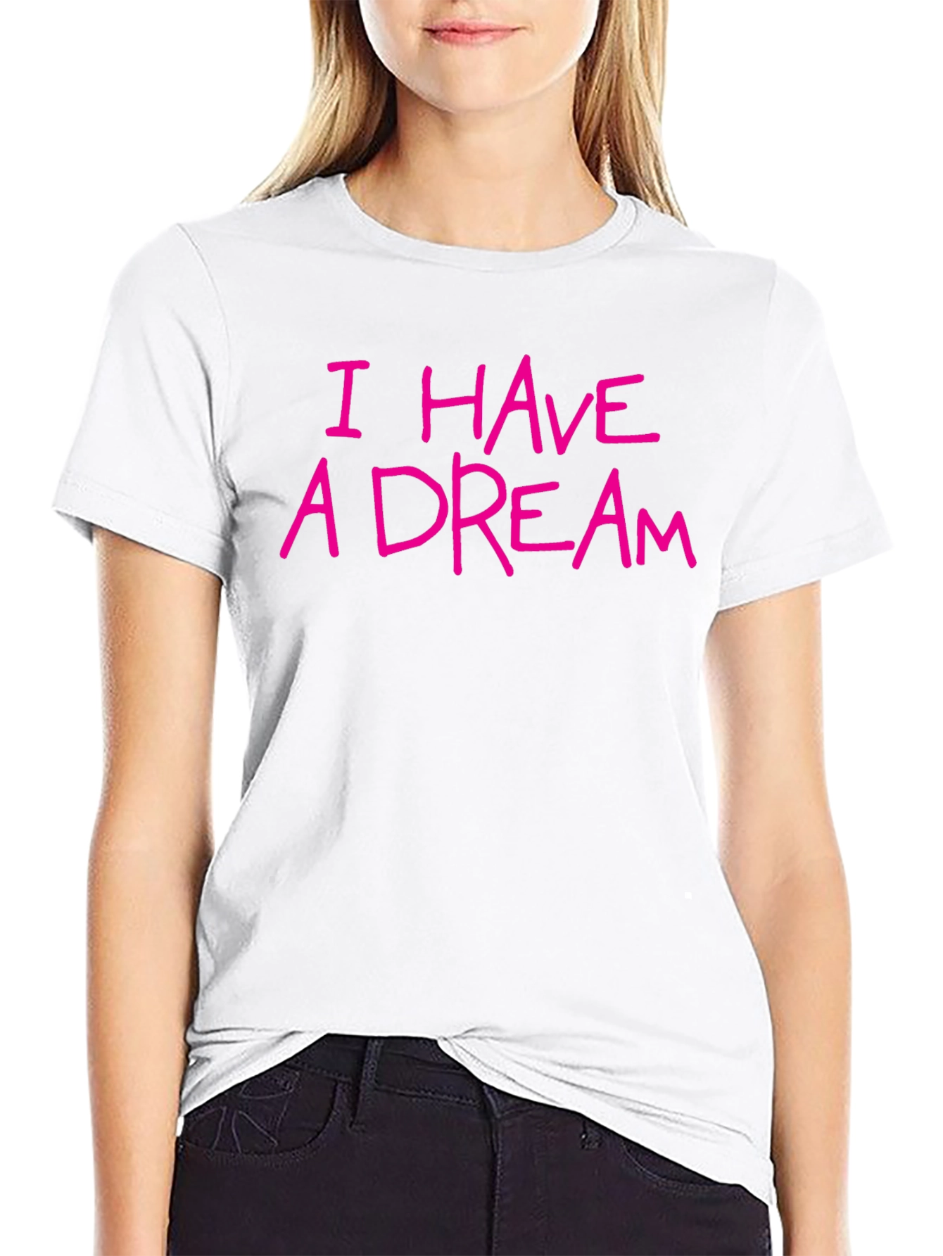 I Have A Dream T-Shirt Black Cotton Tee