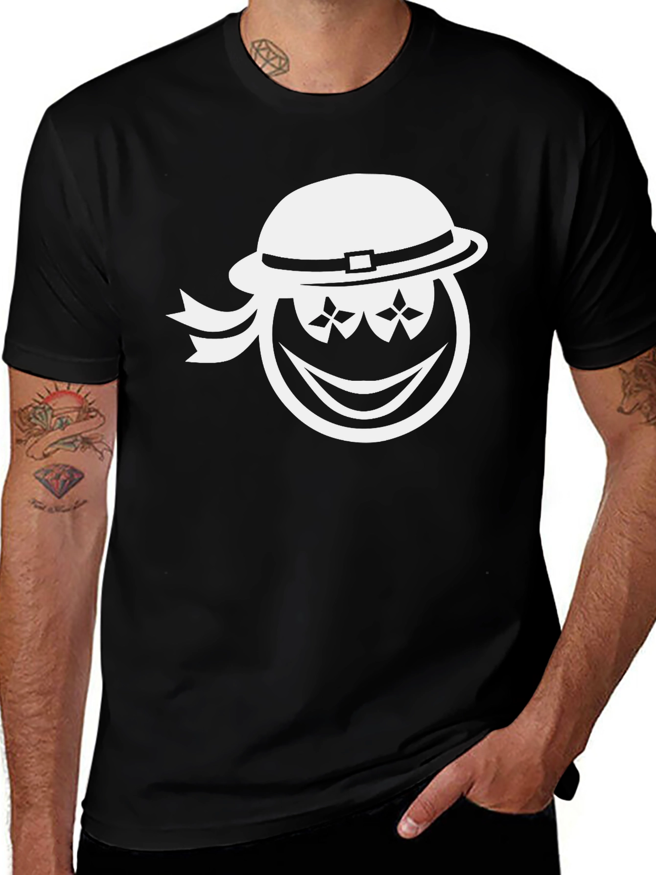 Smiley Face Tee - Hat & Stars
