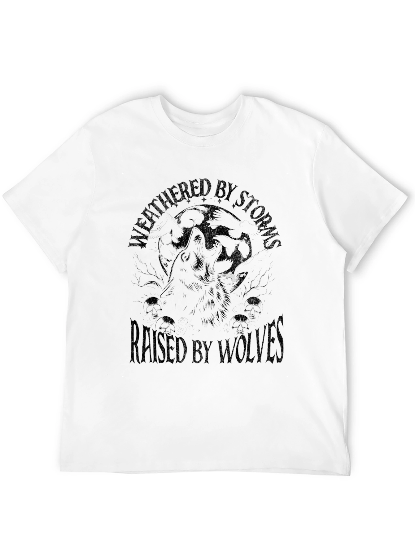 Weathered By Storms Wolf Graphic Tee